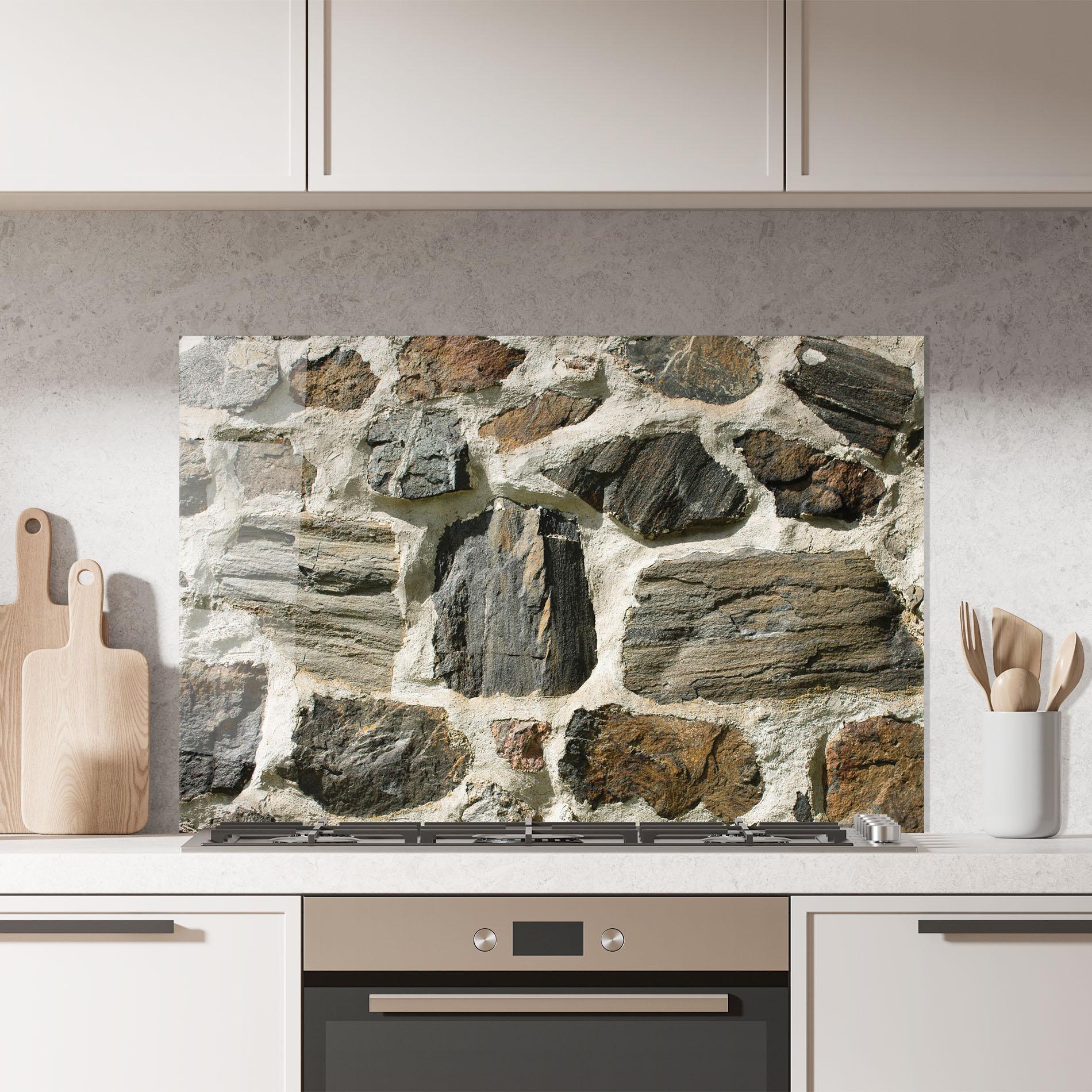 Küchenrückwand Glas Ambiental Stones mockup 7
