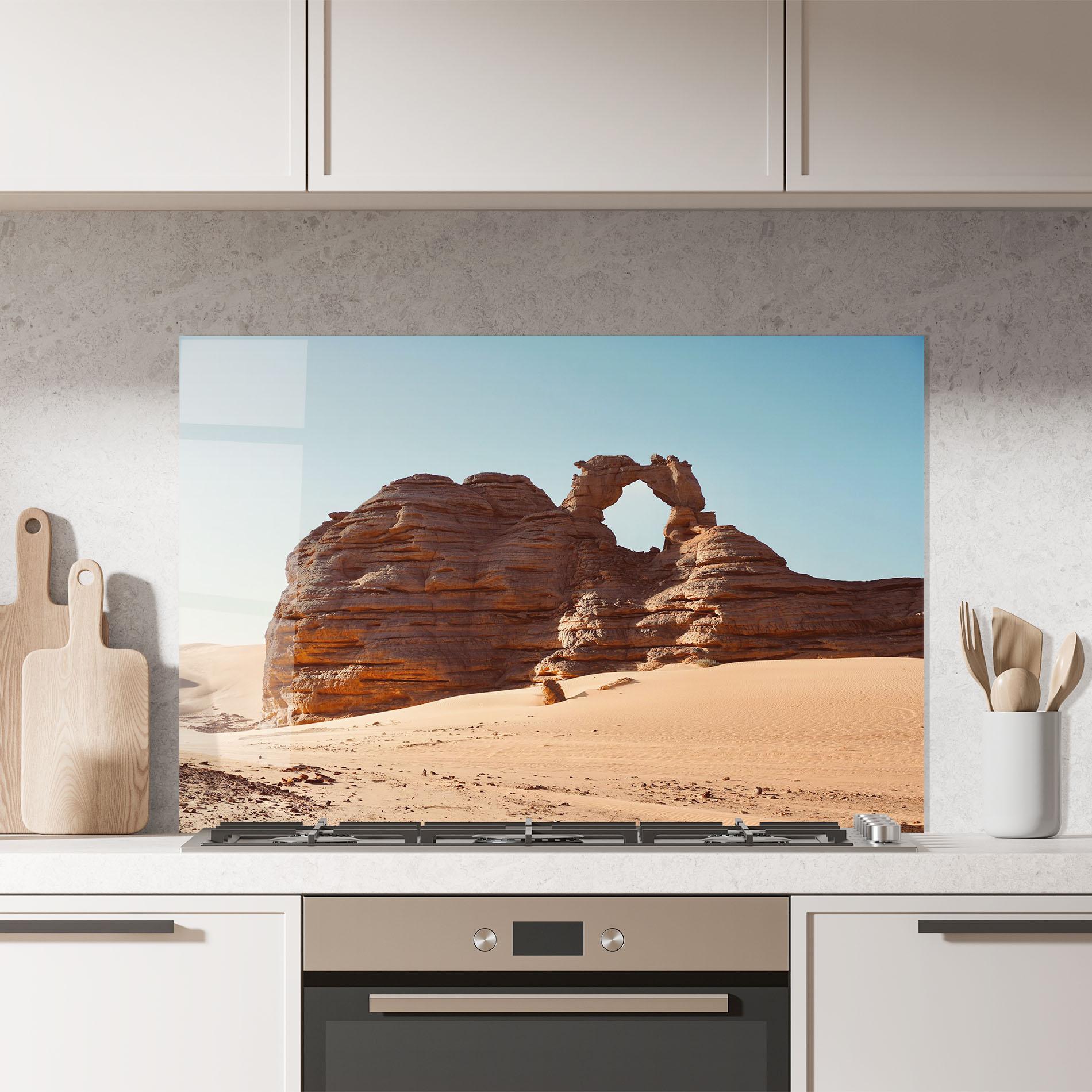 Küchenrückwand Glas Arcade In Desert 2 mockup 7