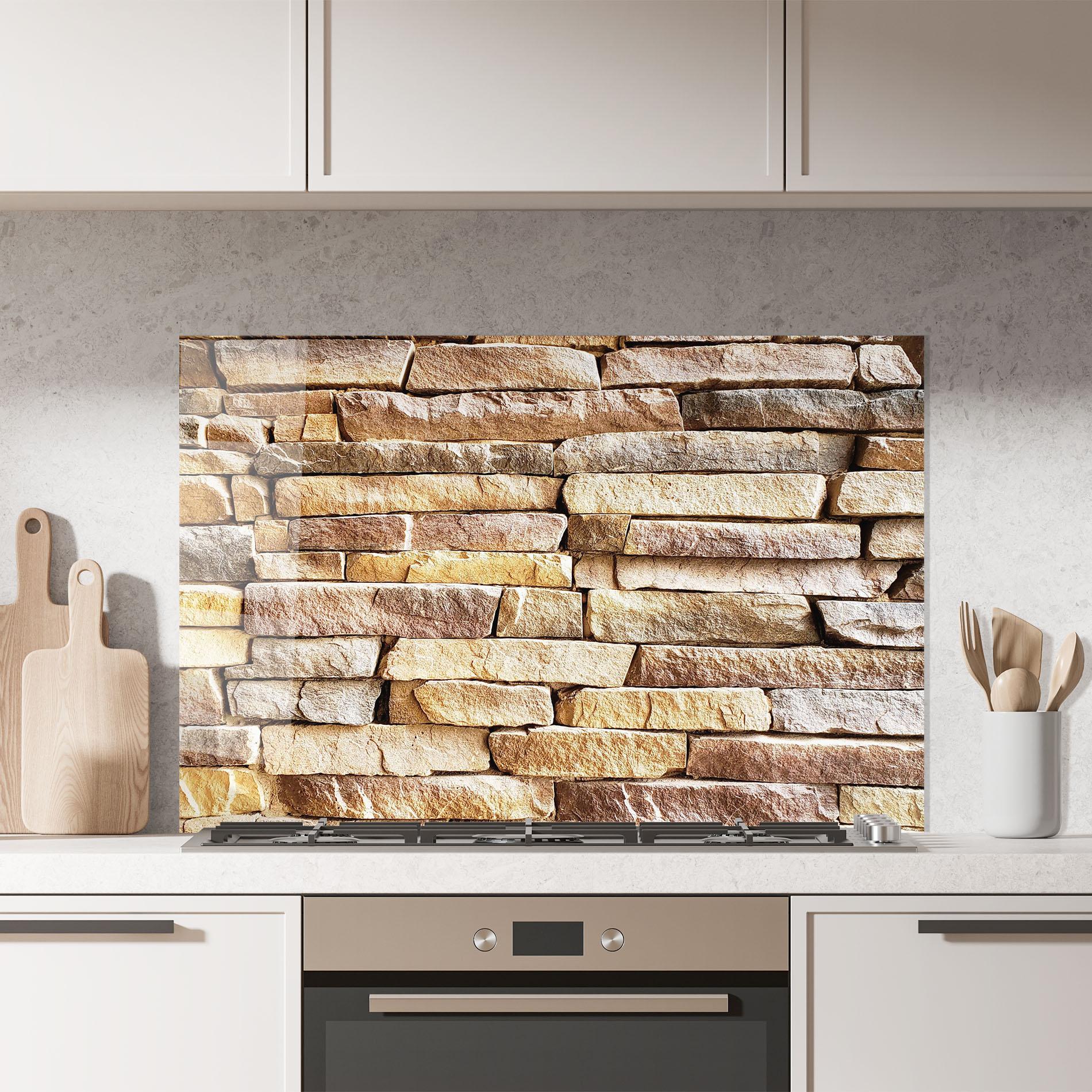 Küchenrückwand Glas Desert Stones 2 mockup 7