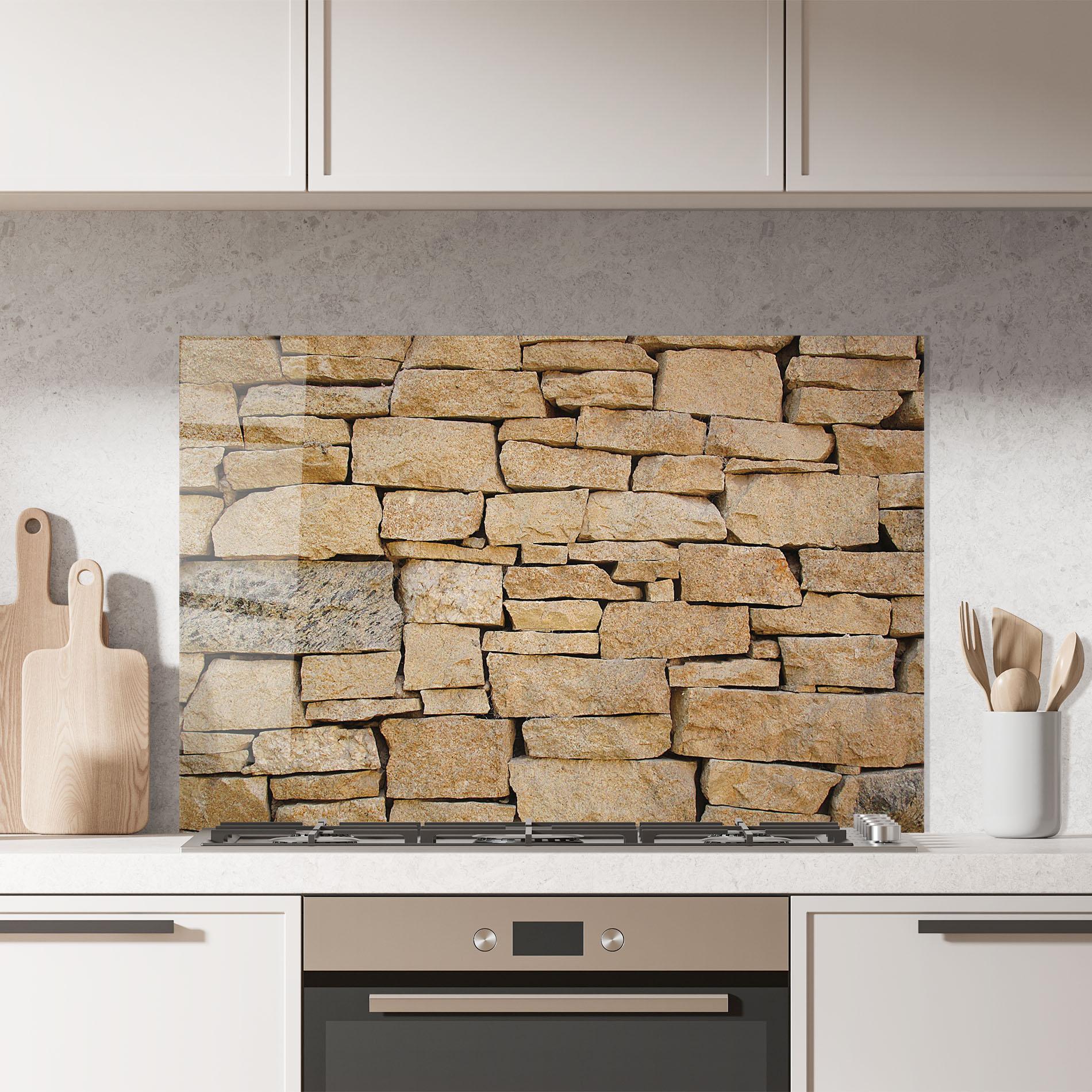 Küchenrückwand Glas Desert Stones mockup 7