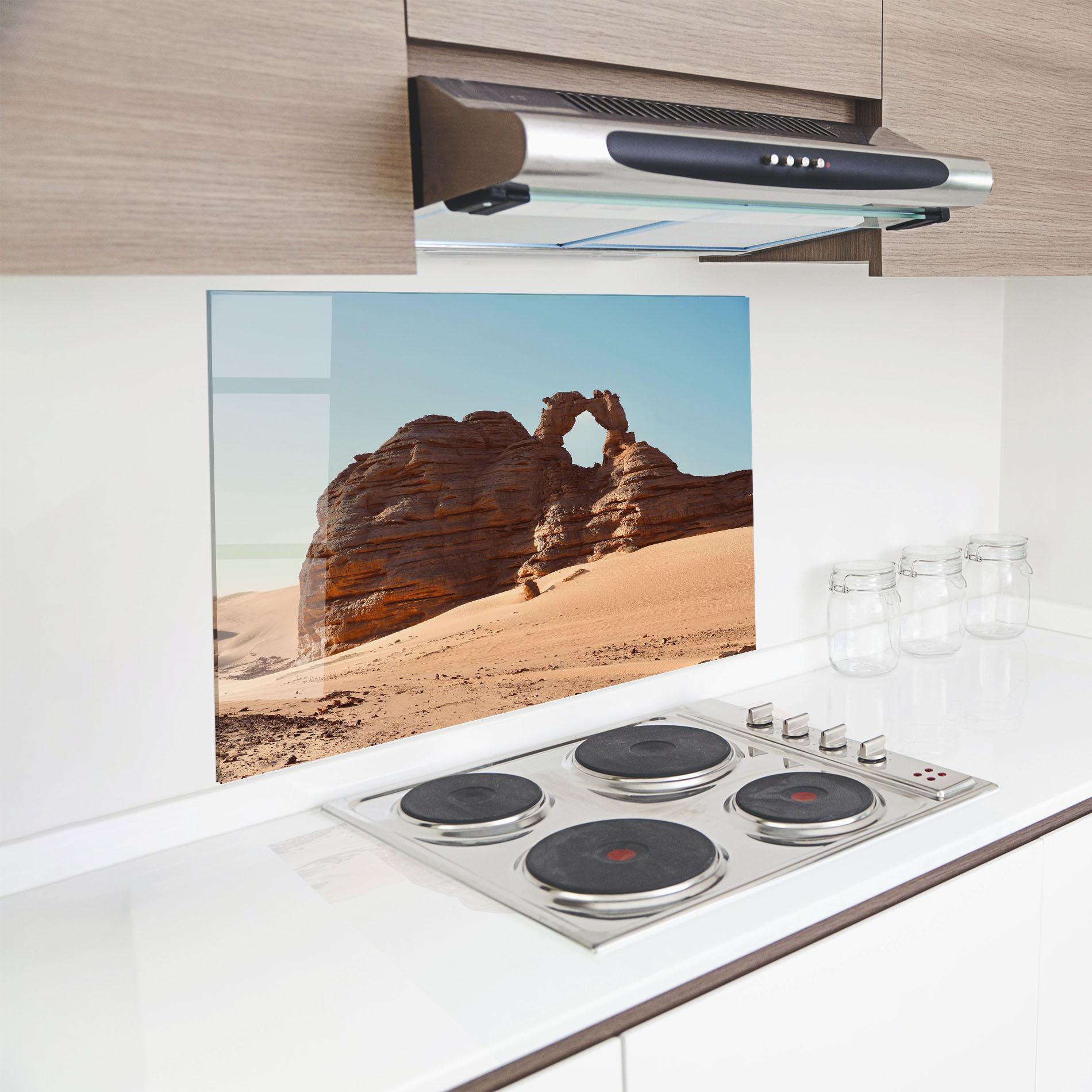 Küchenrückwand Glas Arcade In Desert 2 mockup 8