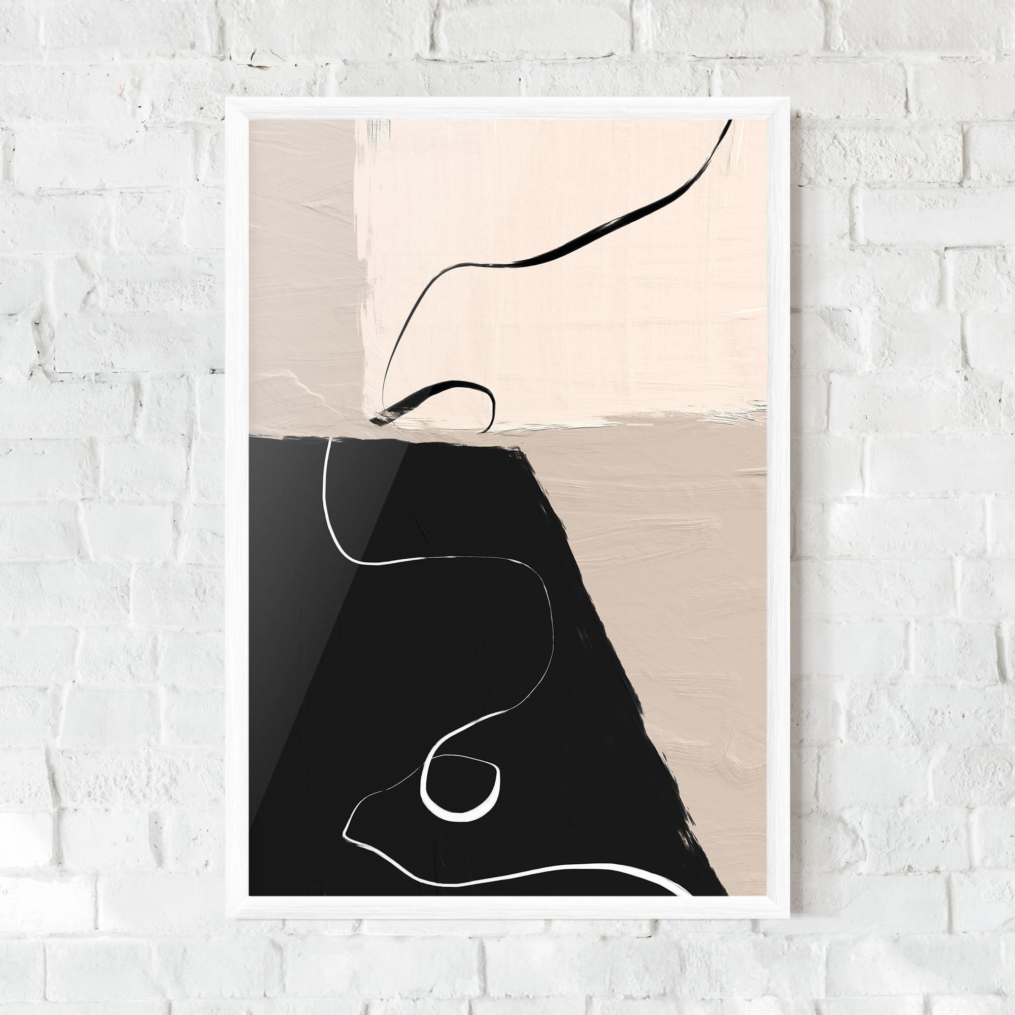 Gerahmte Poster Black Brushstrokes mockup 0