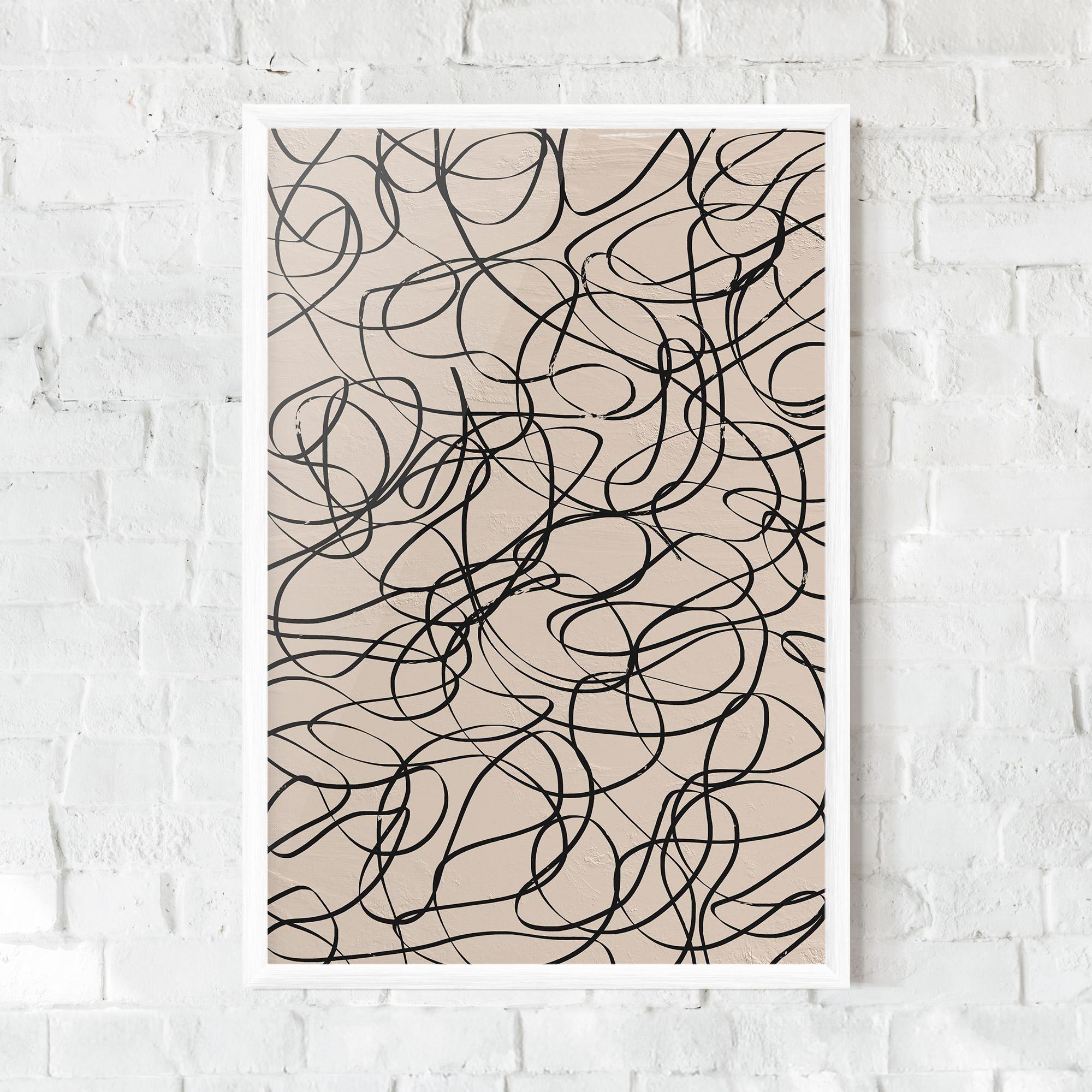 Gerahmte Poster Hand Painted Pattern mockup 0