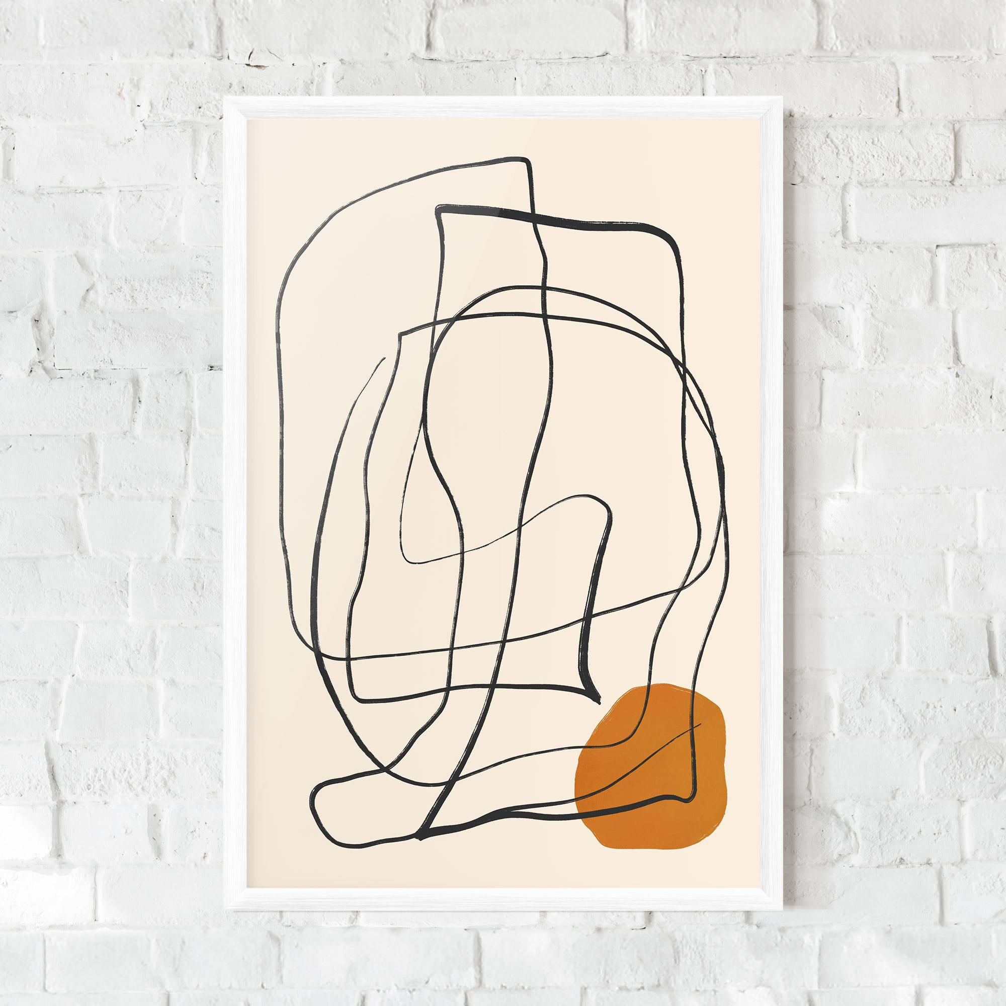 Gerahmte Poster Handdrawn Lines mockup 0