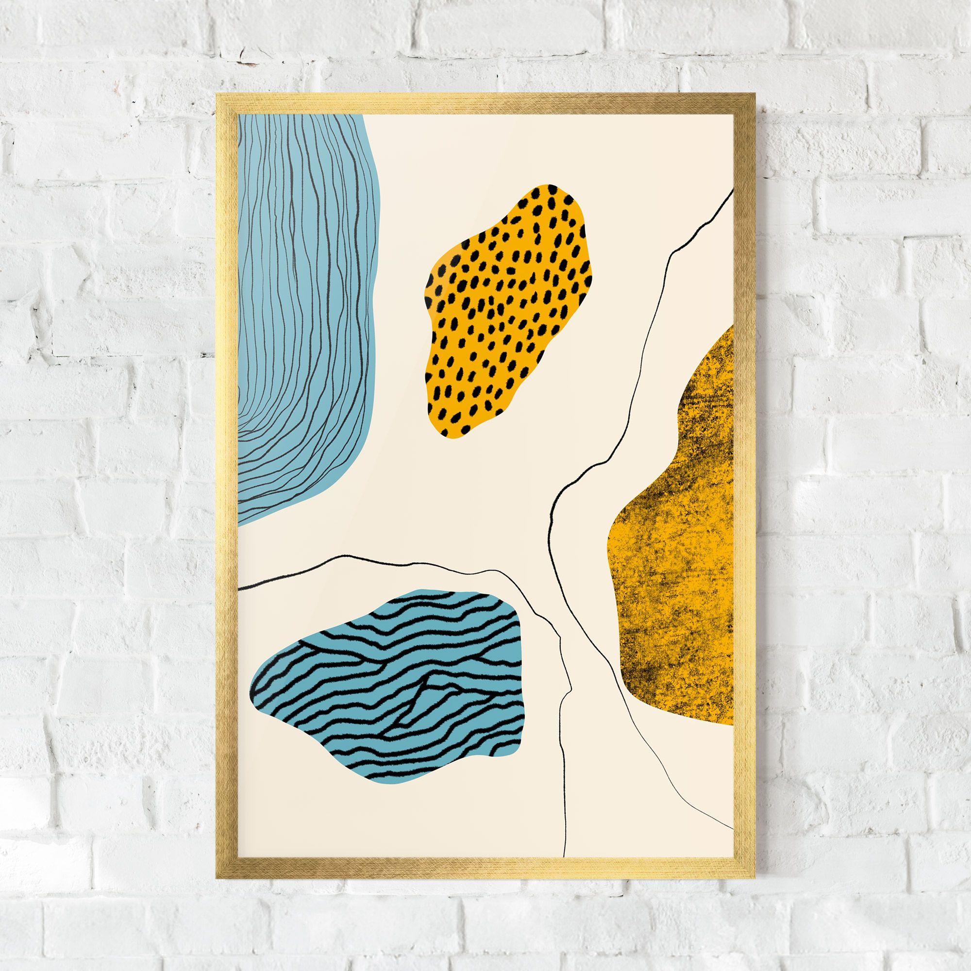 Abstract Lines On Blue mockup 0