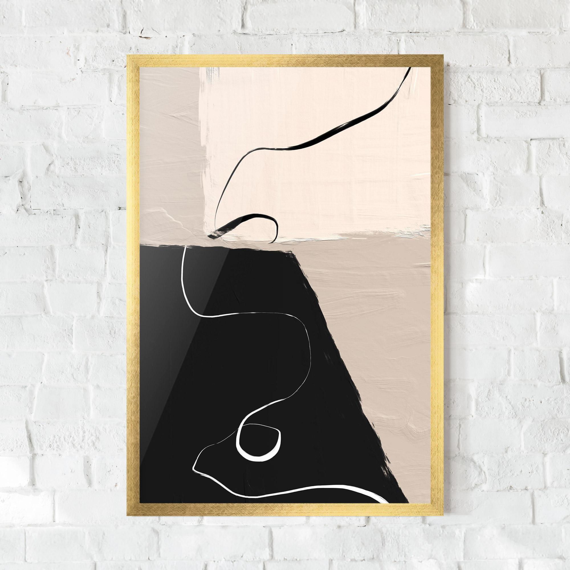 Gerahmte Poster Black Brushstrokes mockup 0