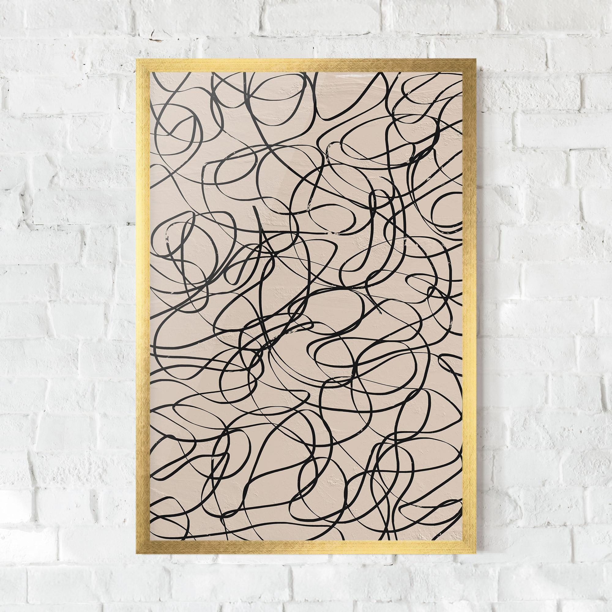 Gerahmte Poster Hand Painted Pattern mockup 0