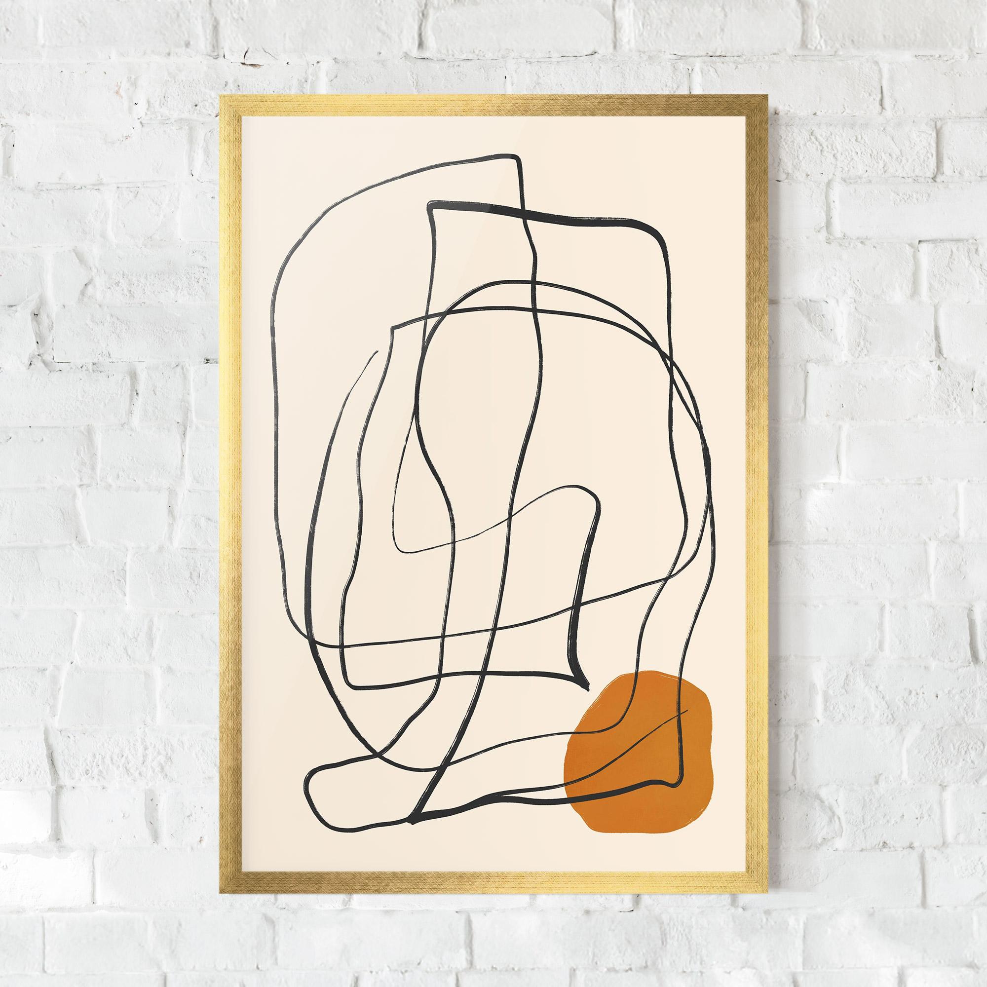 Gerahmte Poster Handdrawn Lines mockup 0