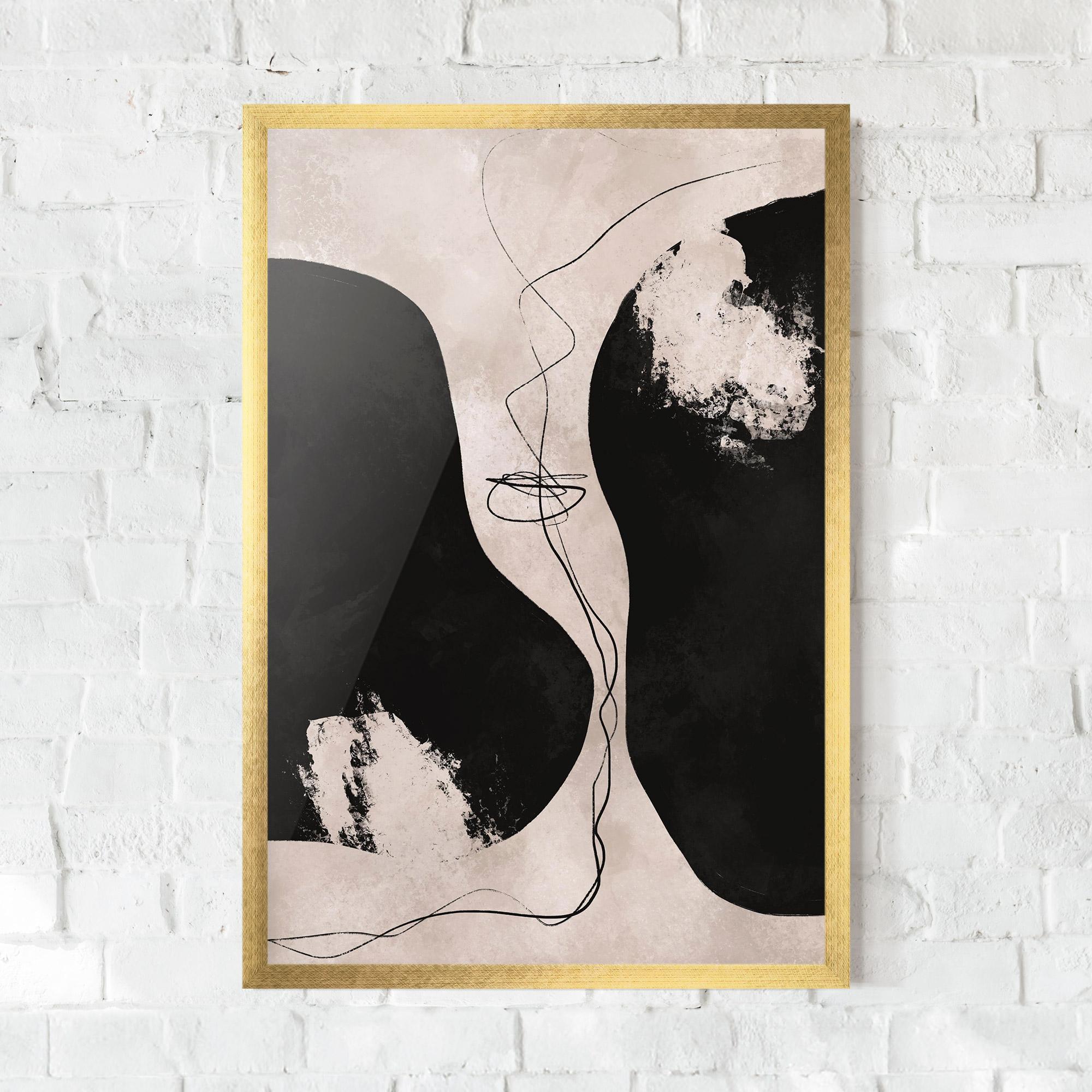 Gerahmte Poster Modern Brushstrokes mockup 0