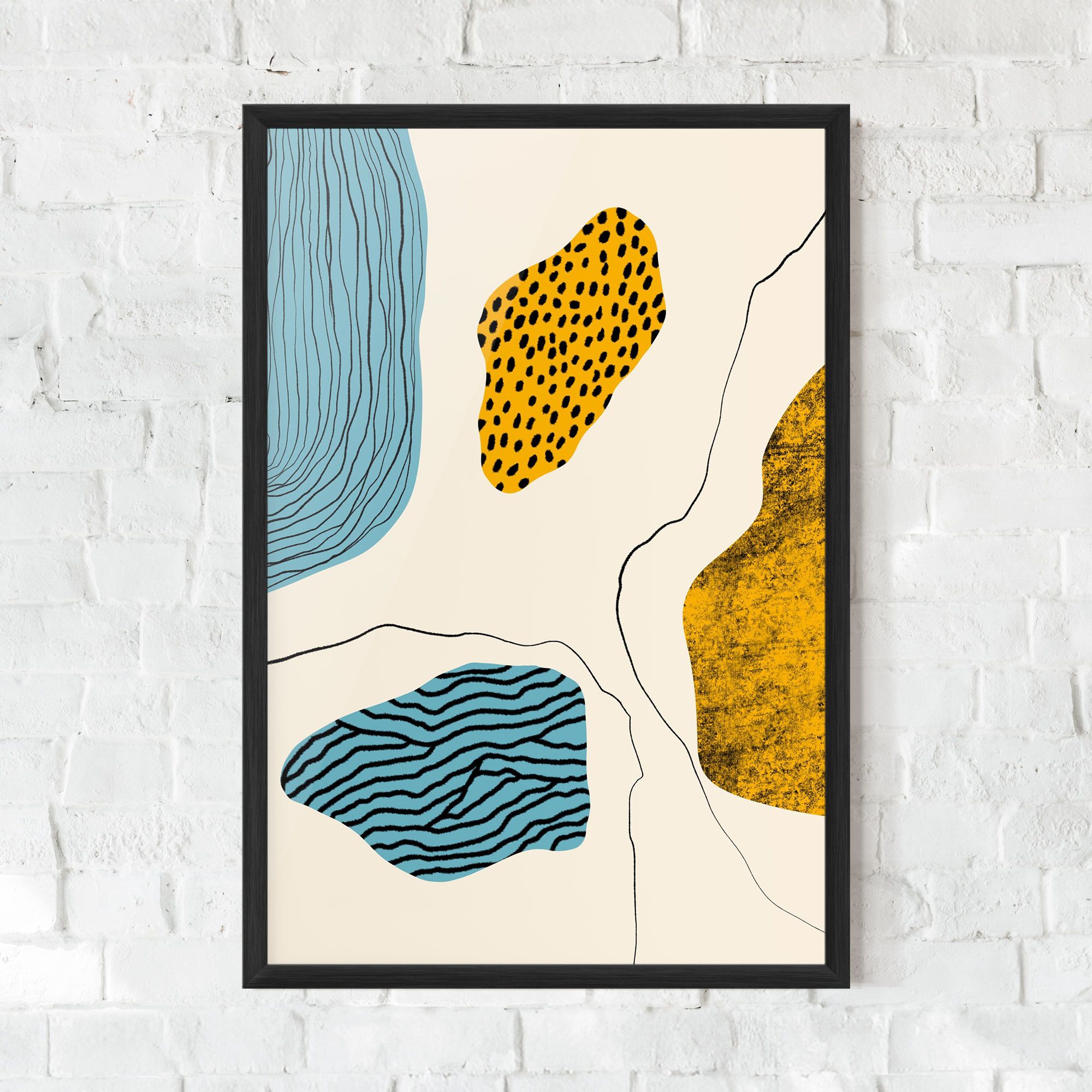 Abstract Lines On Blue mockup 0