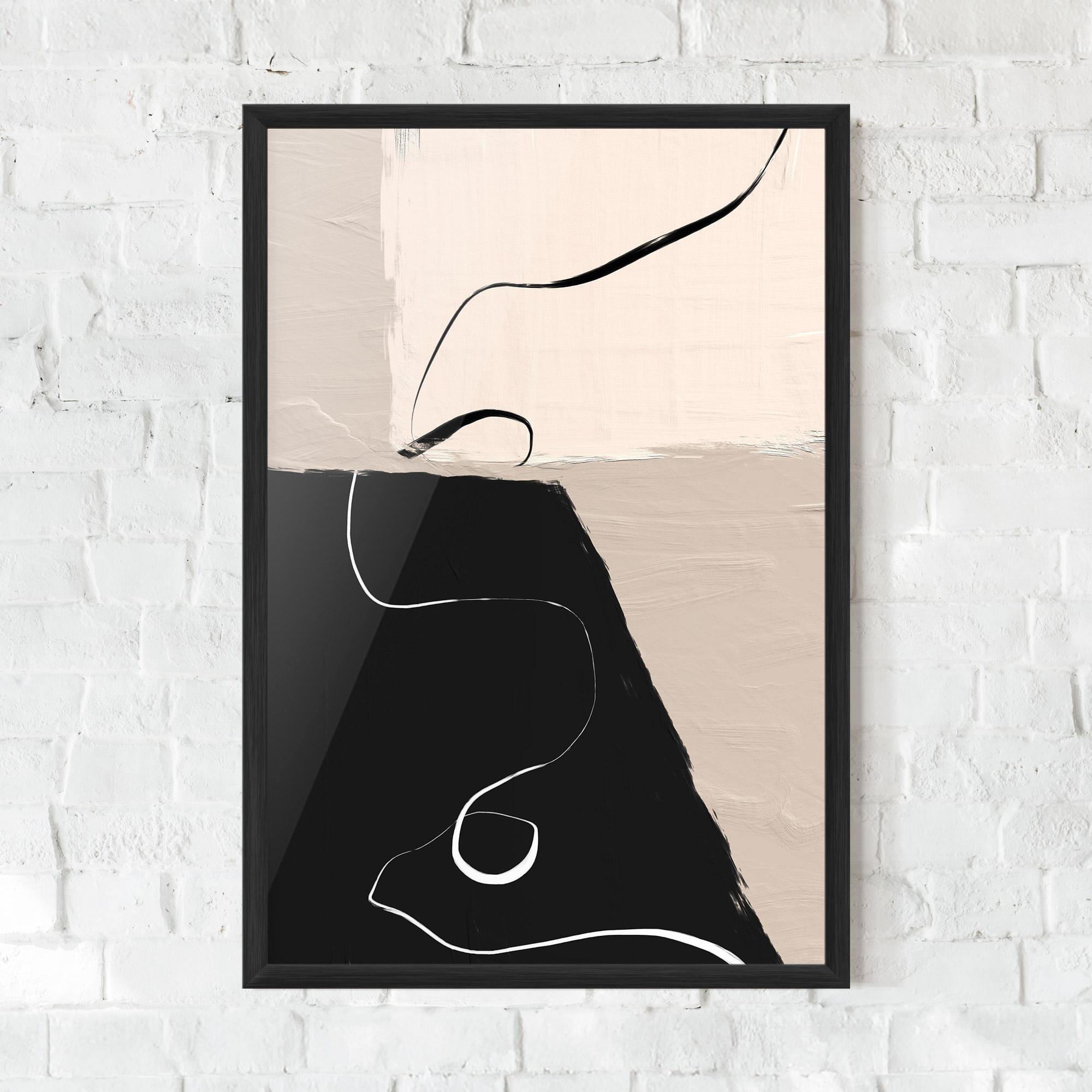Gerahmte Poster Black Brushstrokes mockup 0