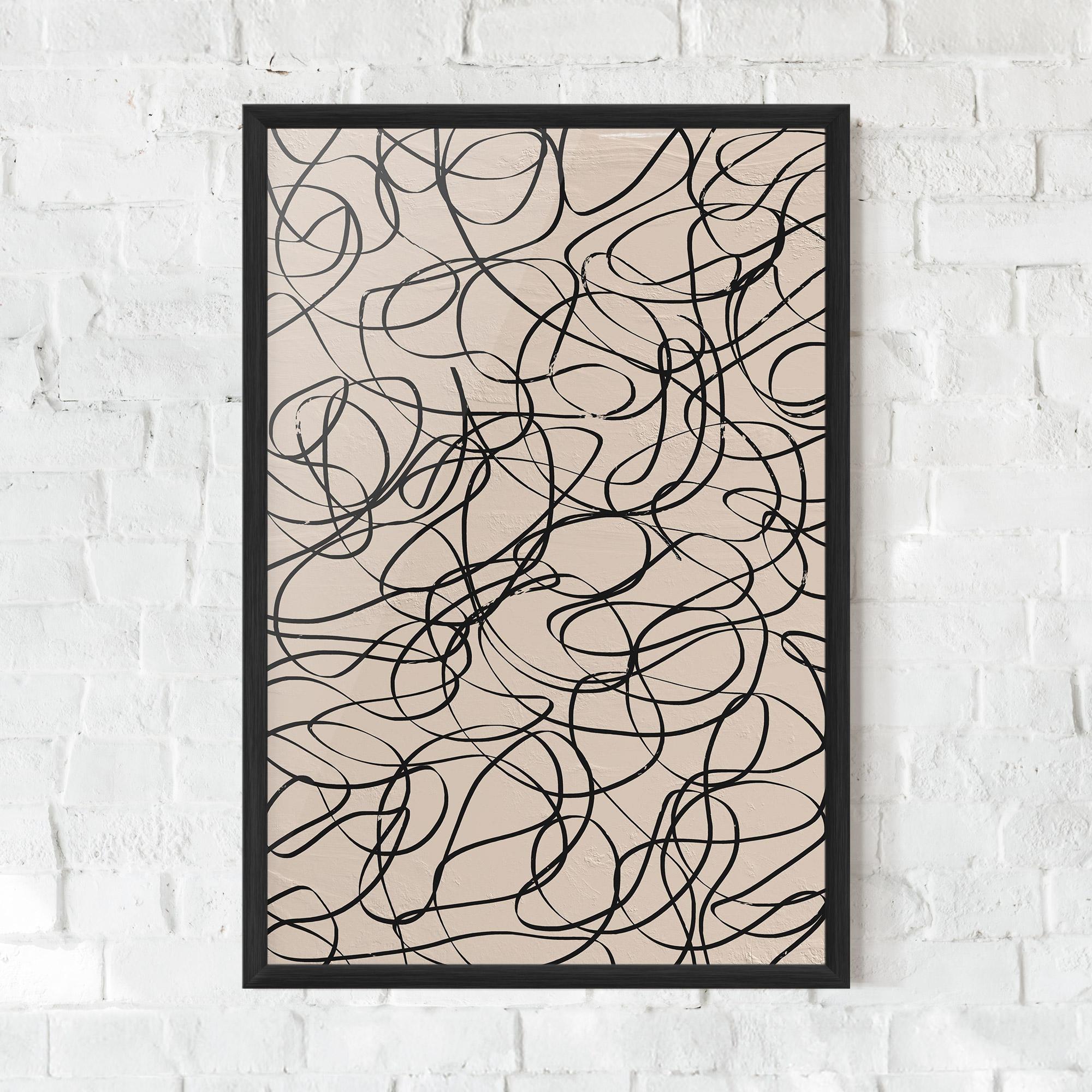 Gerahmte Poster Hand Painted Pattern mockup 0