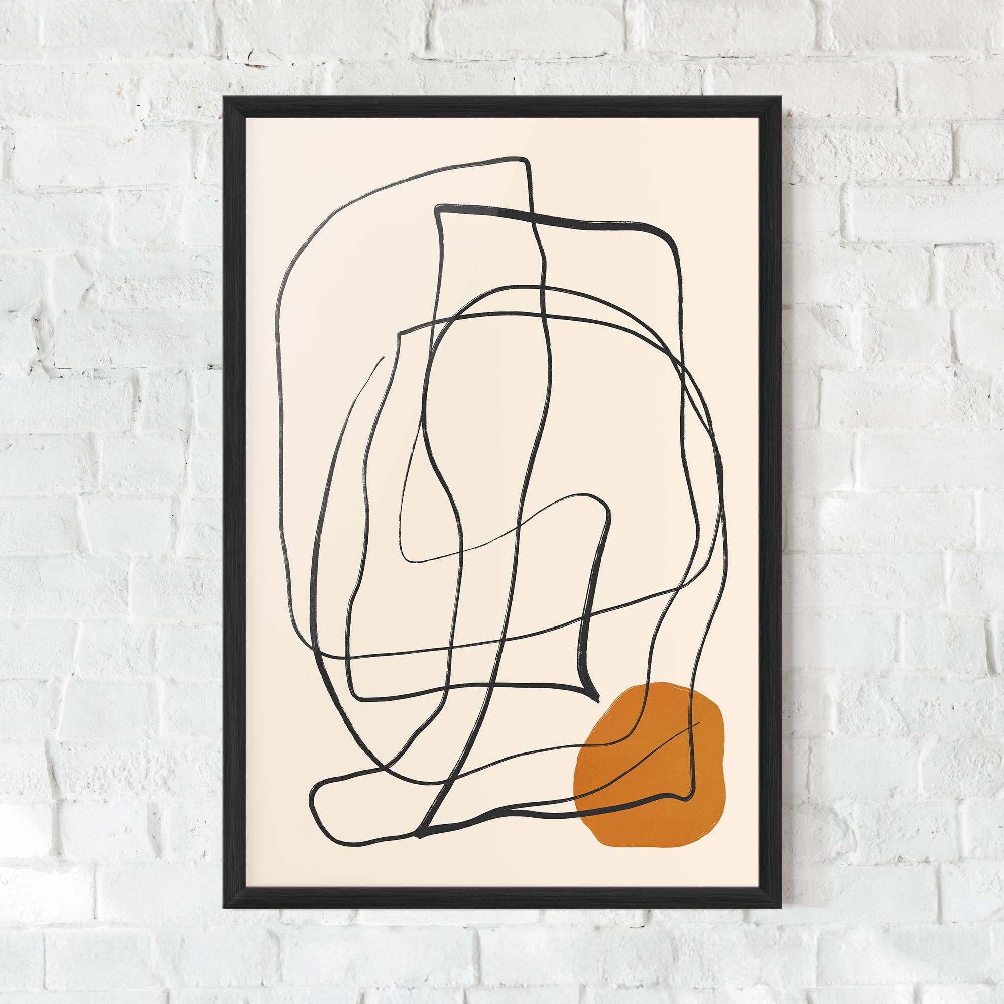 Gerahmte Poster Handdrawn Lines mockup 0