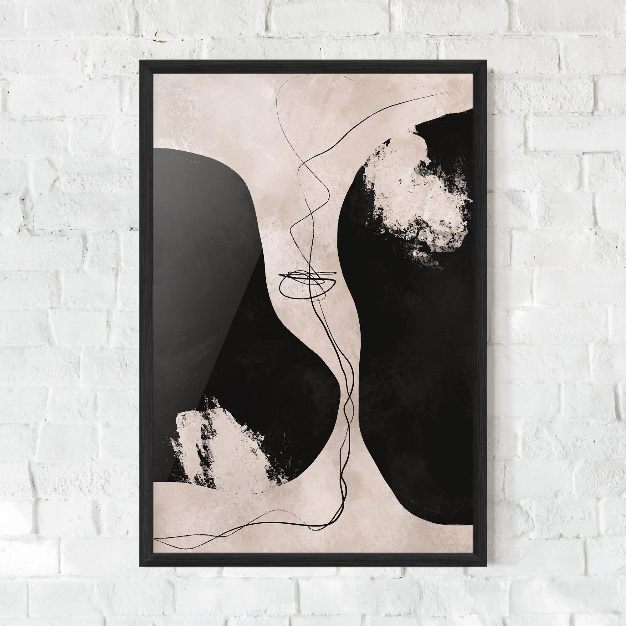 Gerahmte Poster Modern Brushstrokes mockup 0