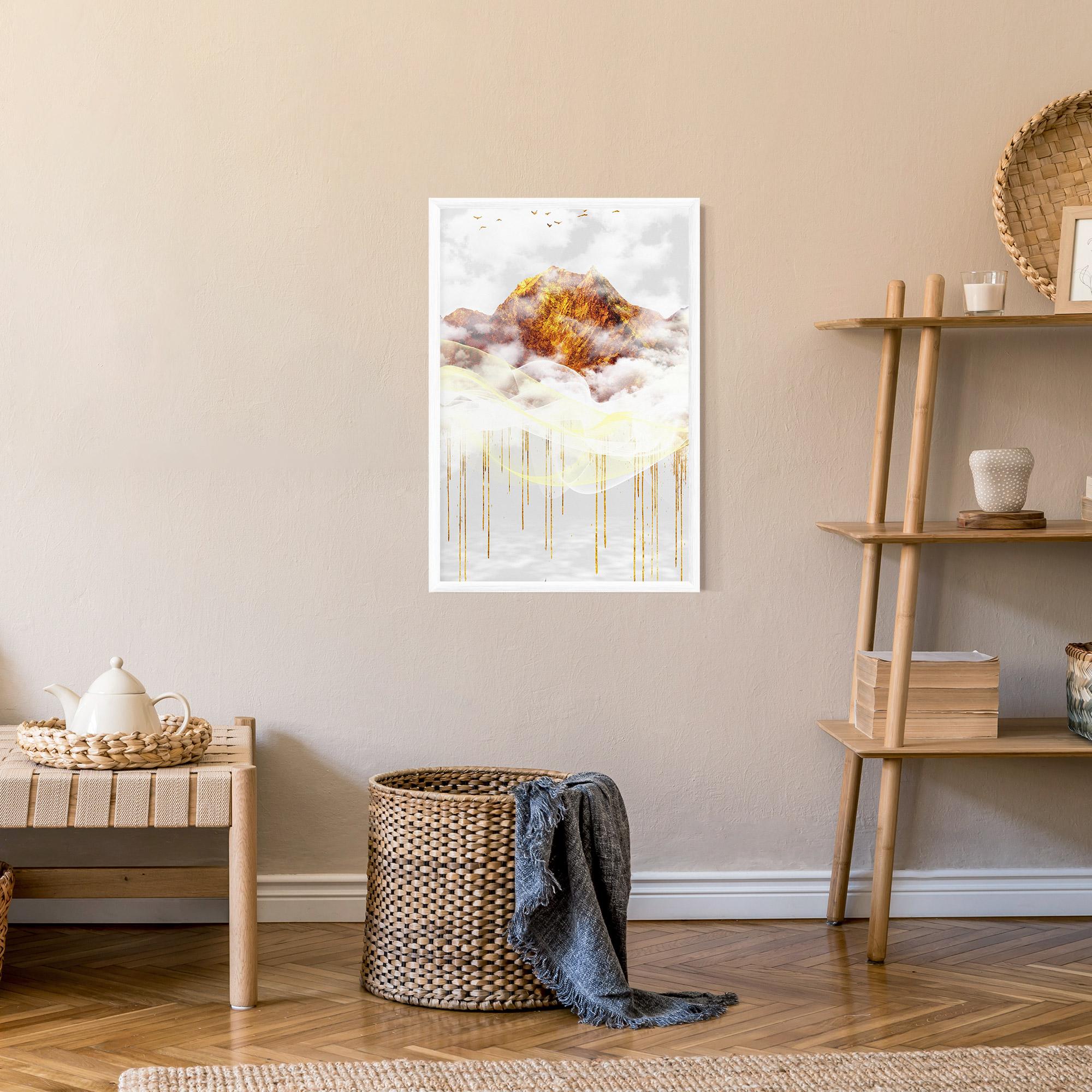 Gerahmte Poster Abstract Golden Landscape 3 mockup 9