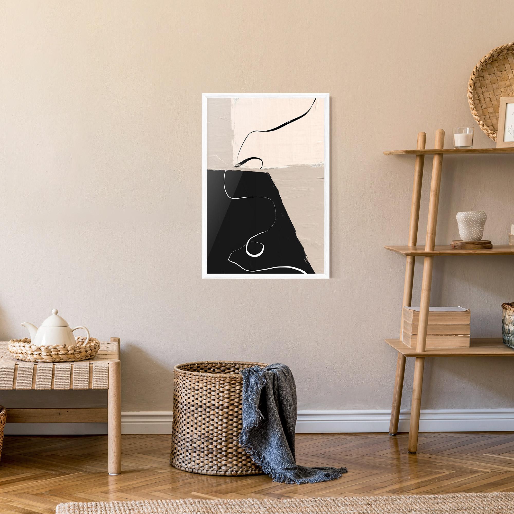 Gerahmte Poster Black Brushstrokes mockup 9