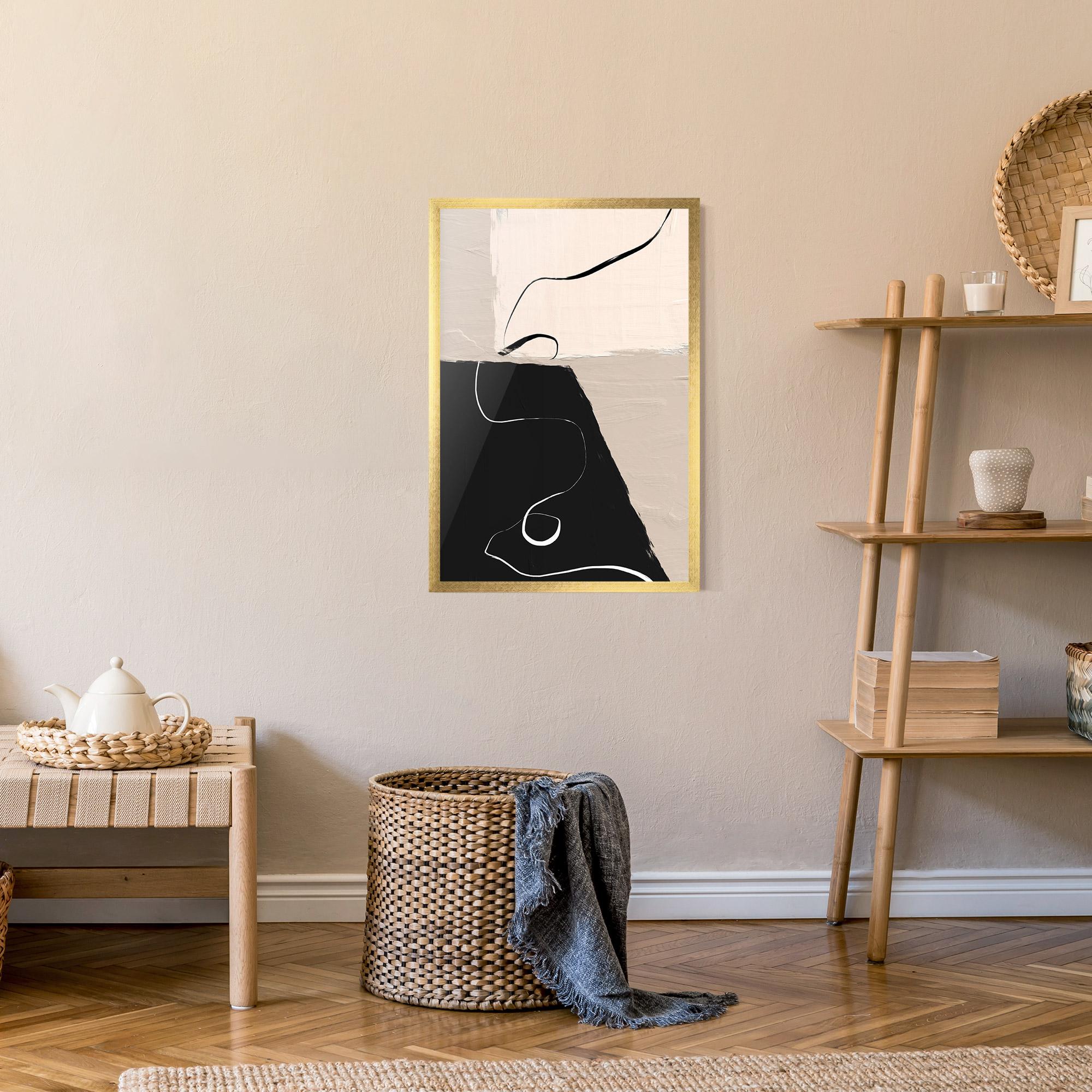 Gerahmte Poster Black Brushstrokes mockup 9