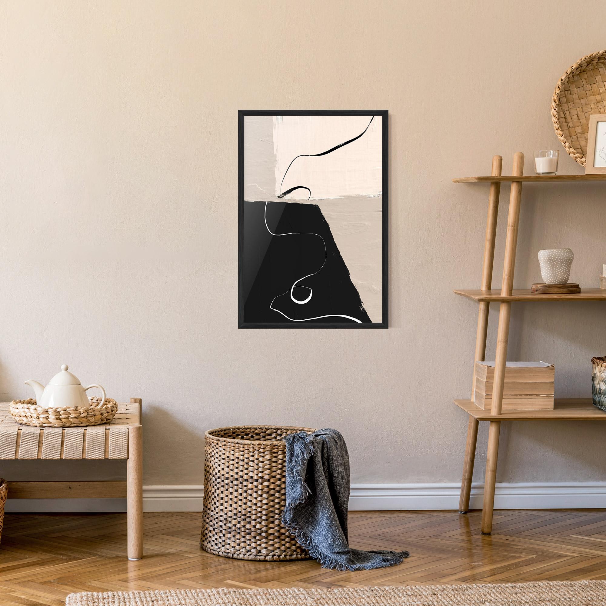 Gerahmte Poster Black Brushstrokes mockup 9