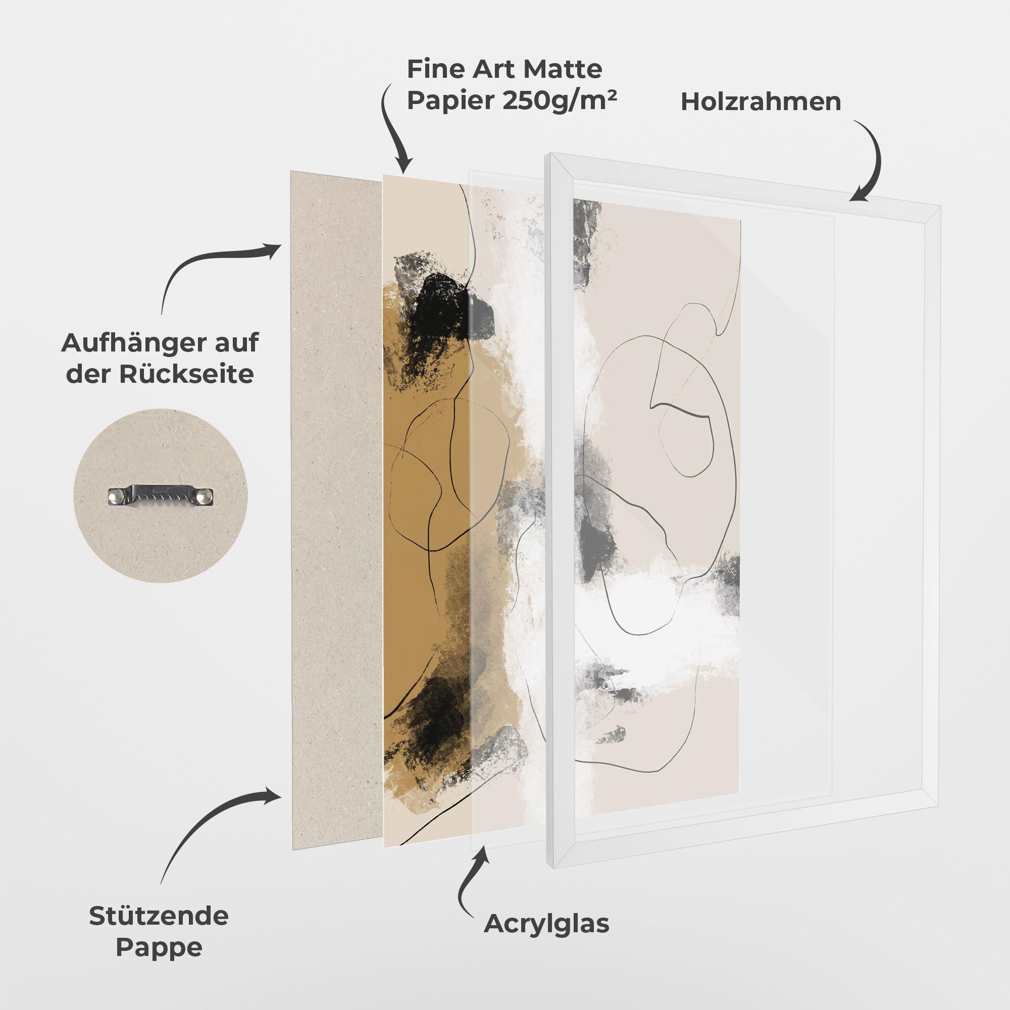 Gerahmte Poster Unique Acrylic Paintings mockup 1