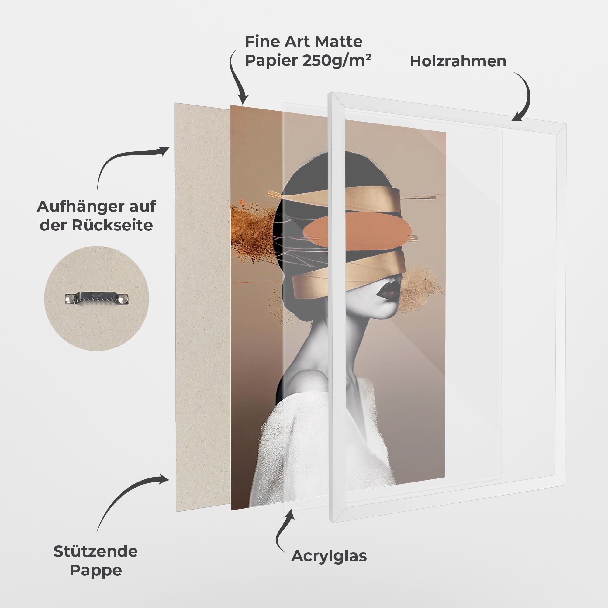 Woman With Gold Lines mockup 1