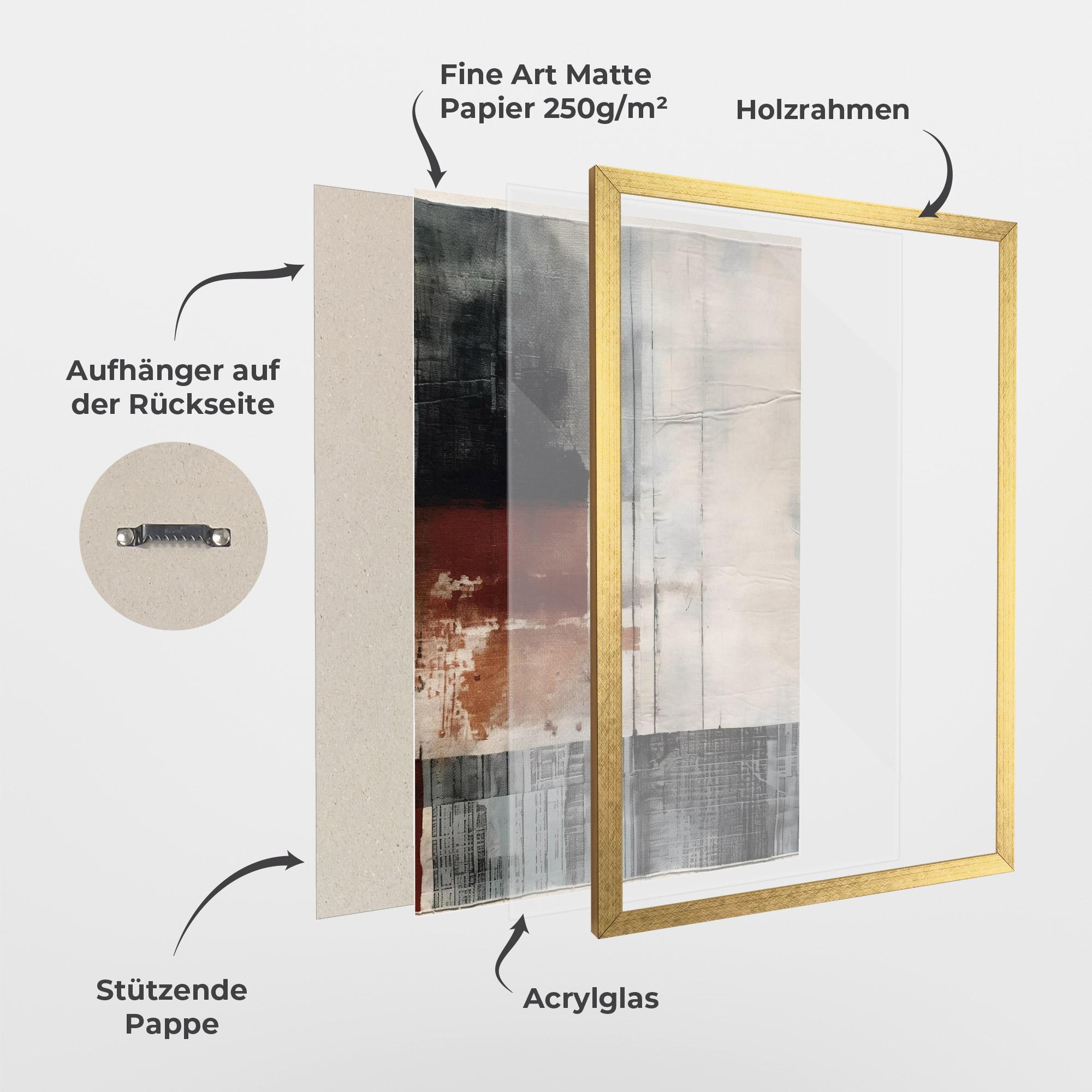 Gerahmte Poster Abstract Painting mockup 1