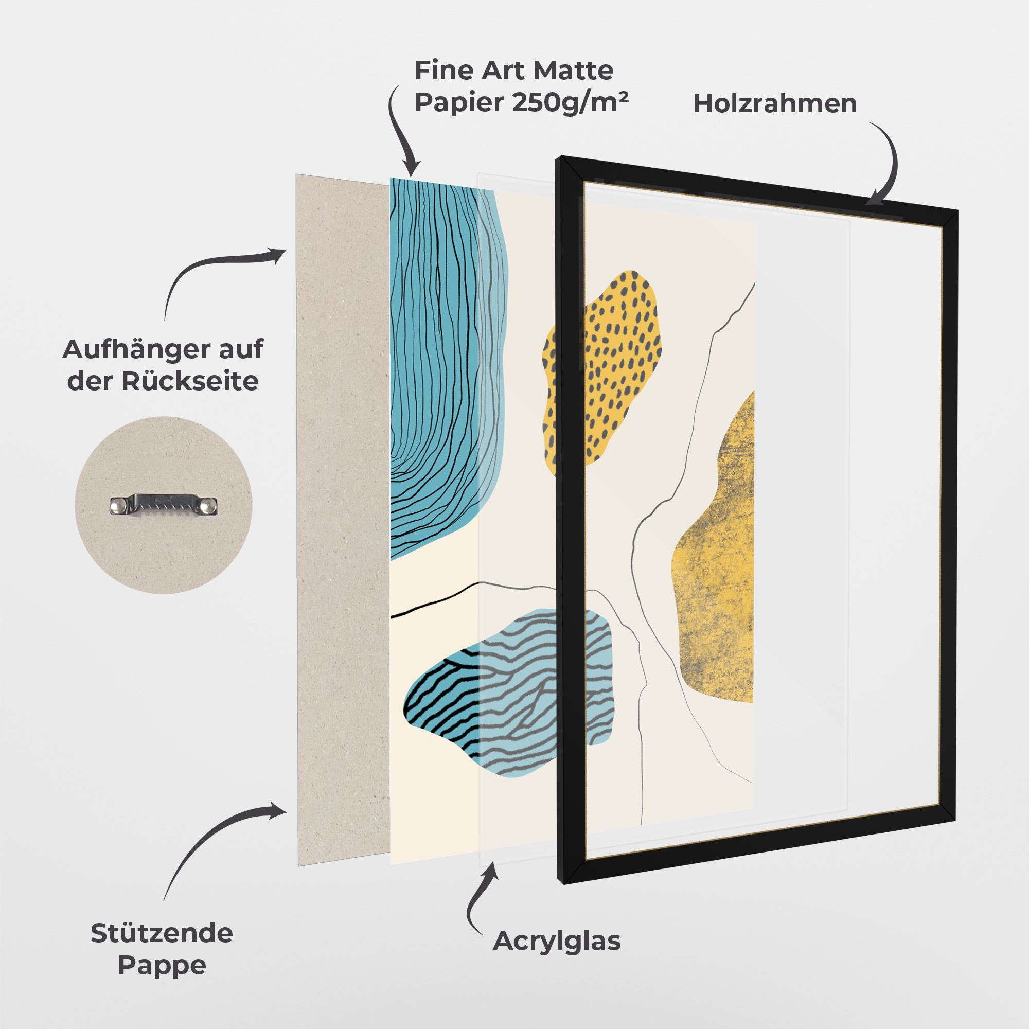 Abstract Lines On Blue mockup 1