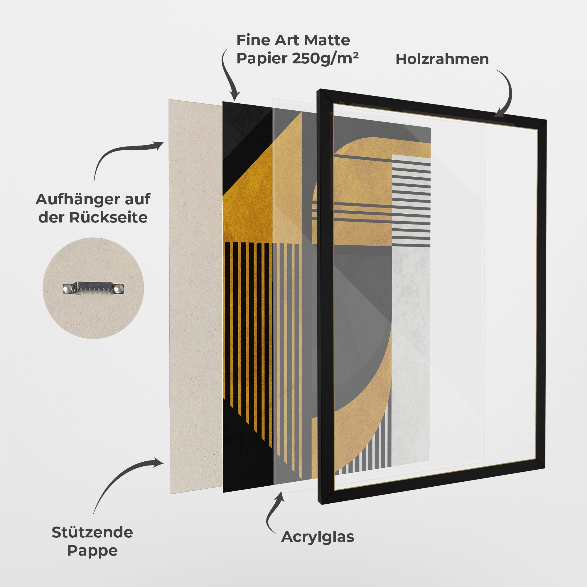 Black Lines On Gold mockup 1