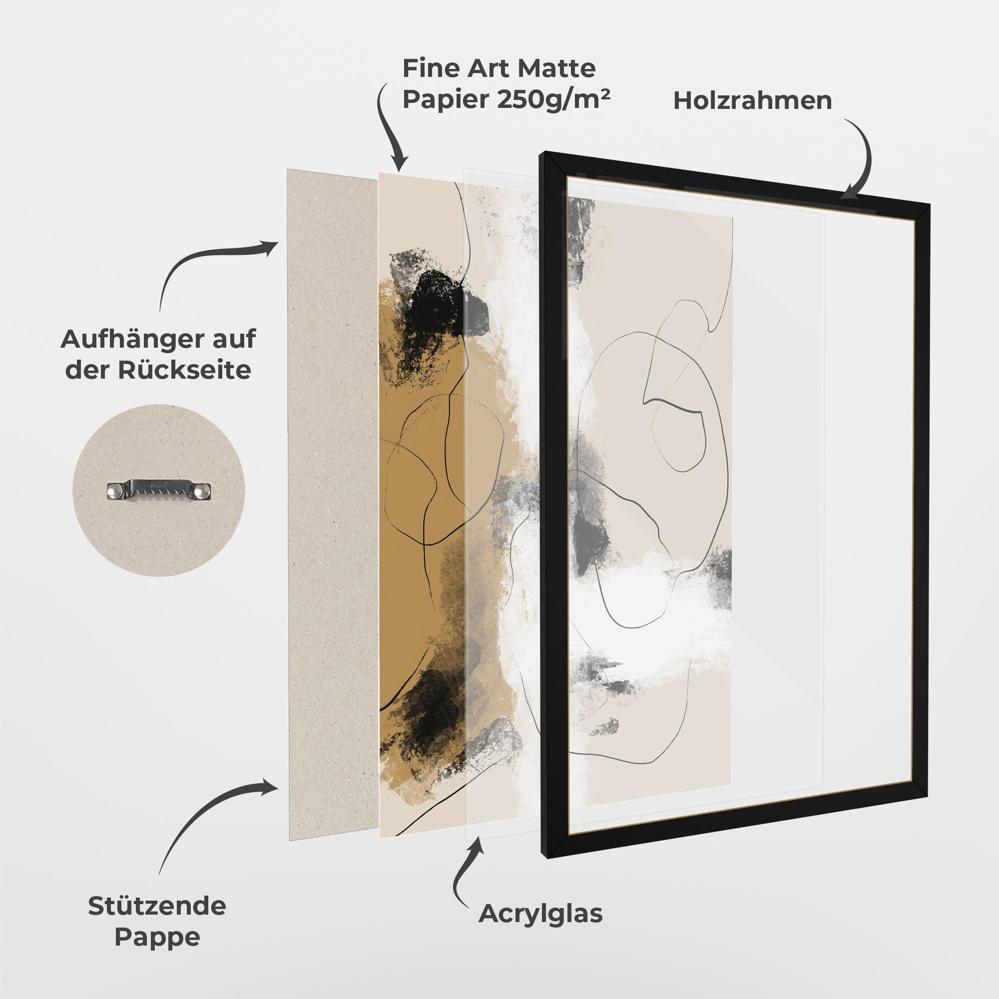 Gerahmte Poster Unique Acrylic Paintings mockup 1