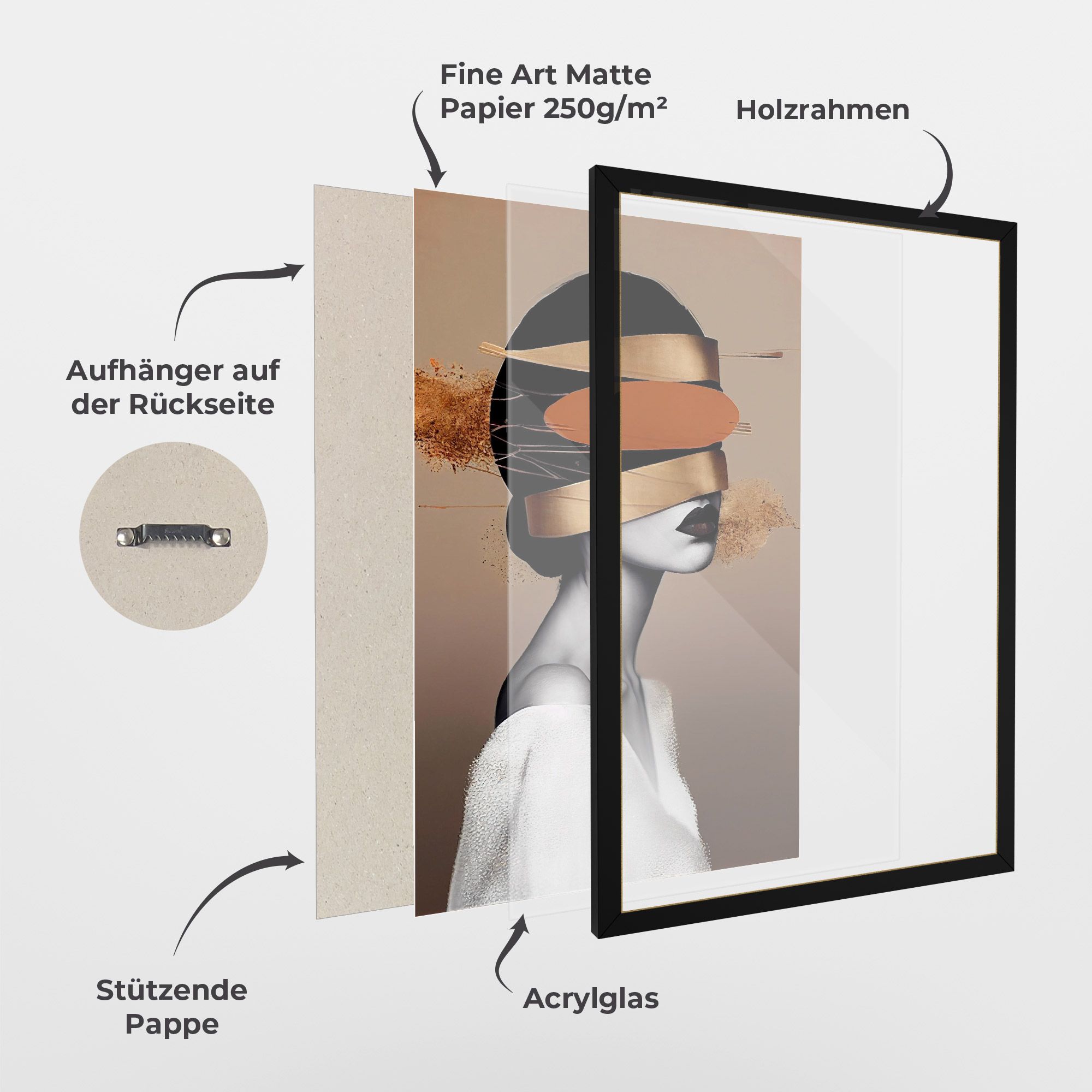 Woman With Gold Lines mockup 1