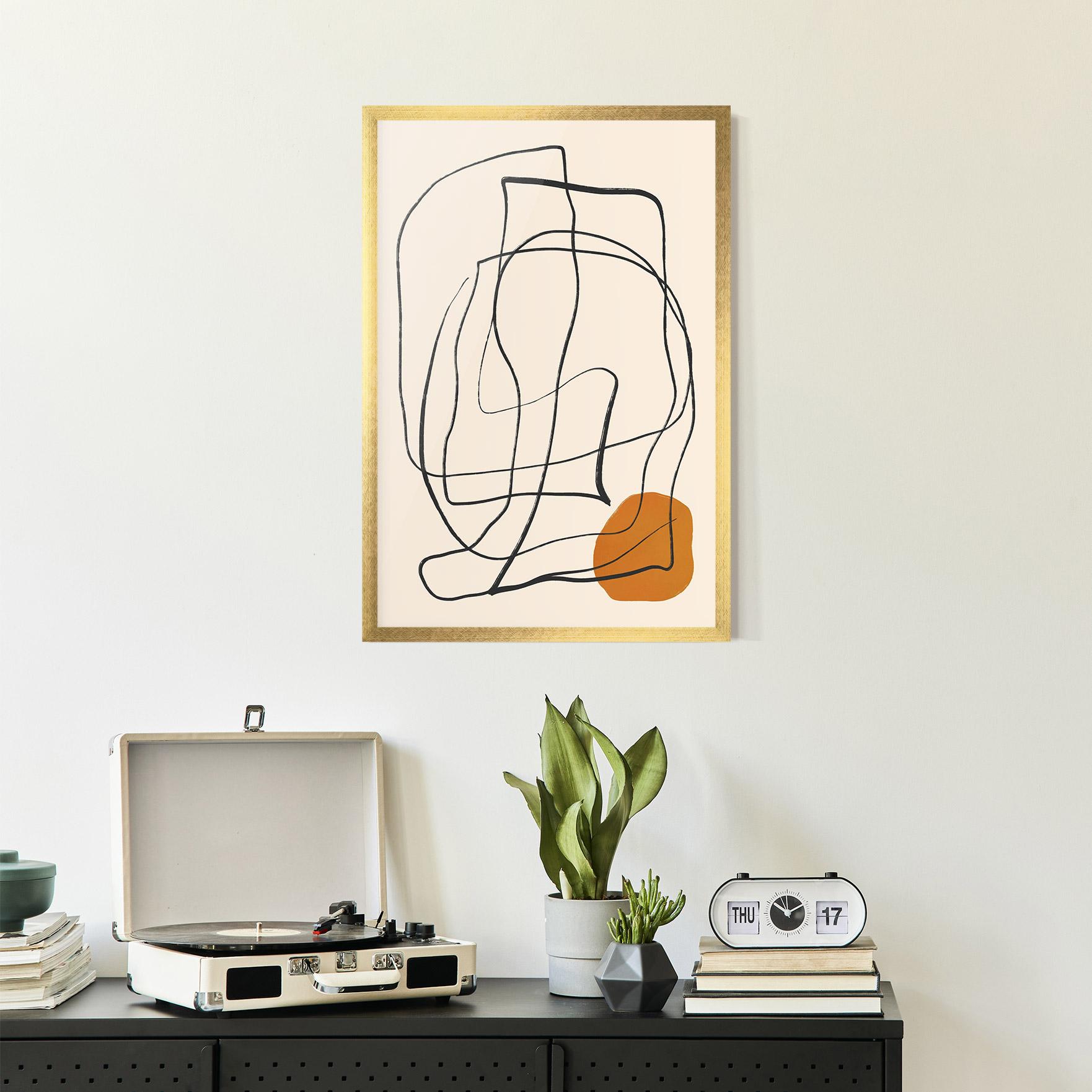 Gerahmte Poster Handdrawn Lines mockup 2