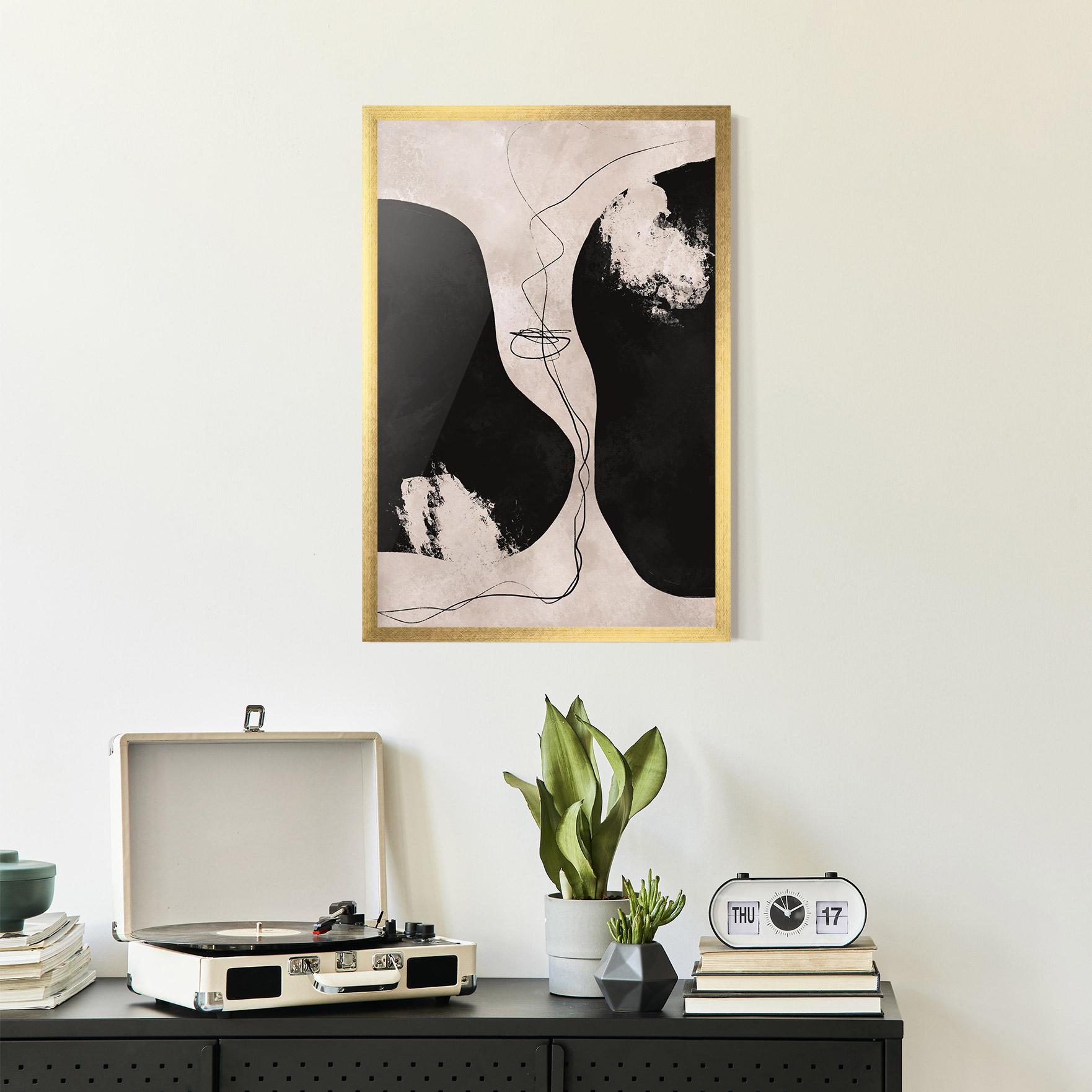 Gerahmte Poster Modern Brushstrokes mockup 2