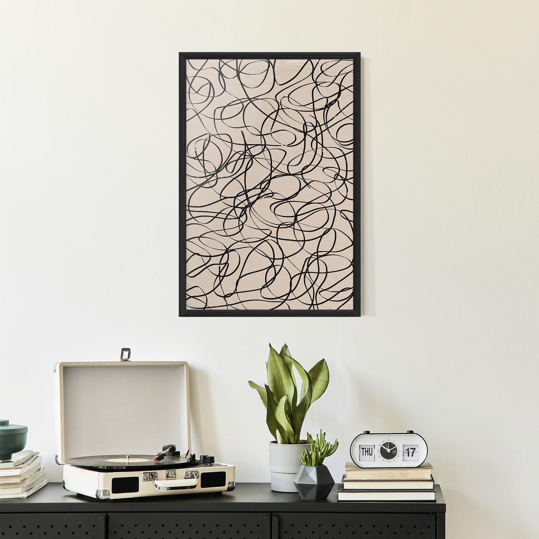 Gerahmte Poster Hand Painted Pattern mockup 2