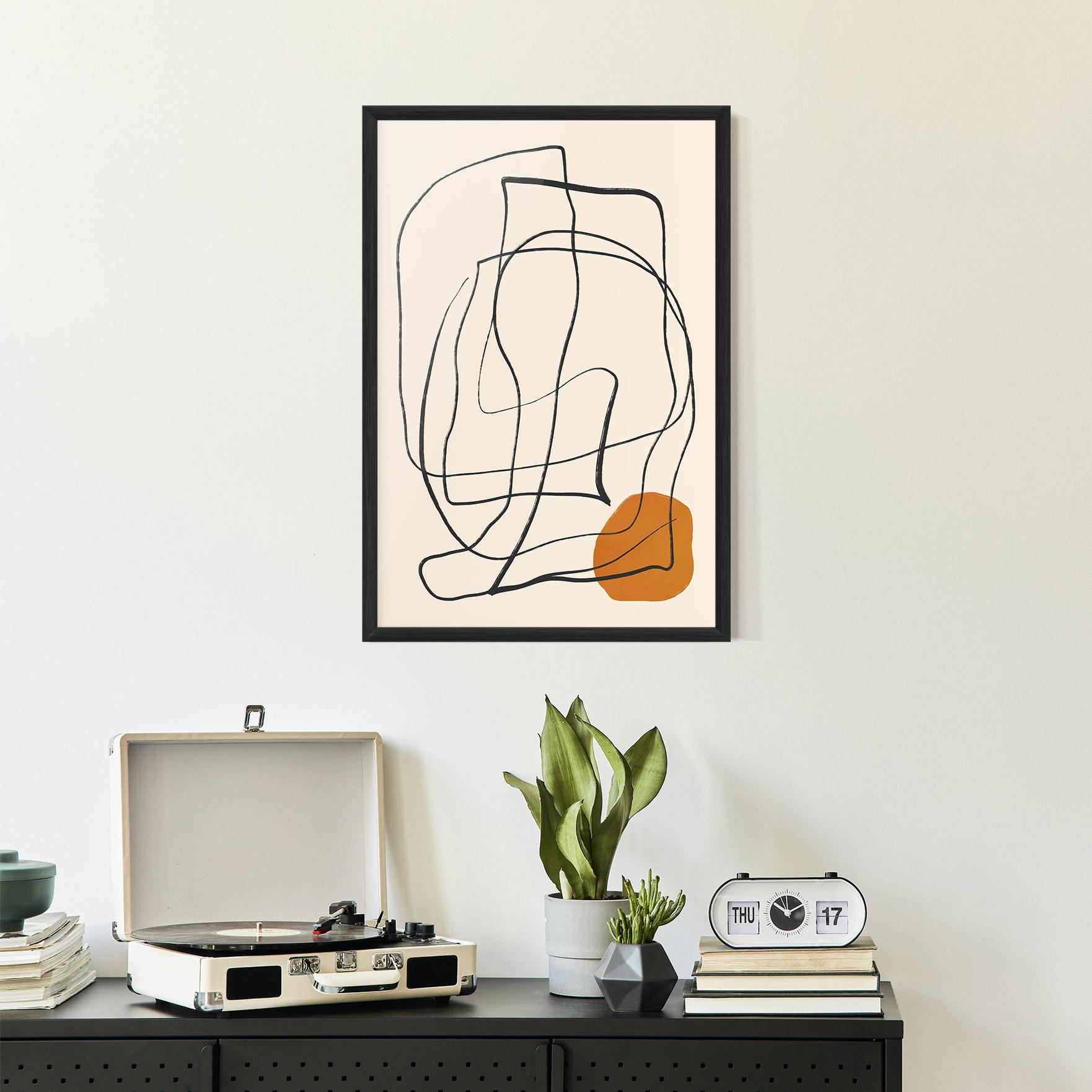 Gerahmte Poster Handdrawn Lines mockup 2