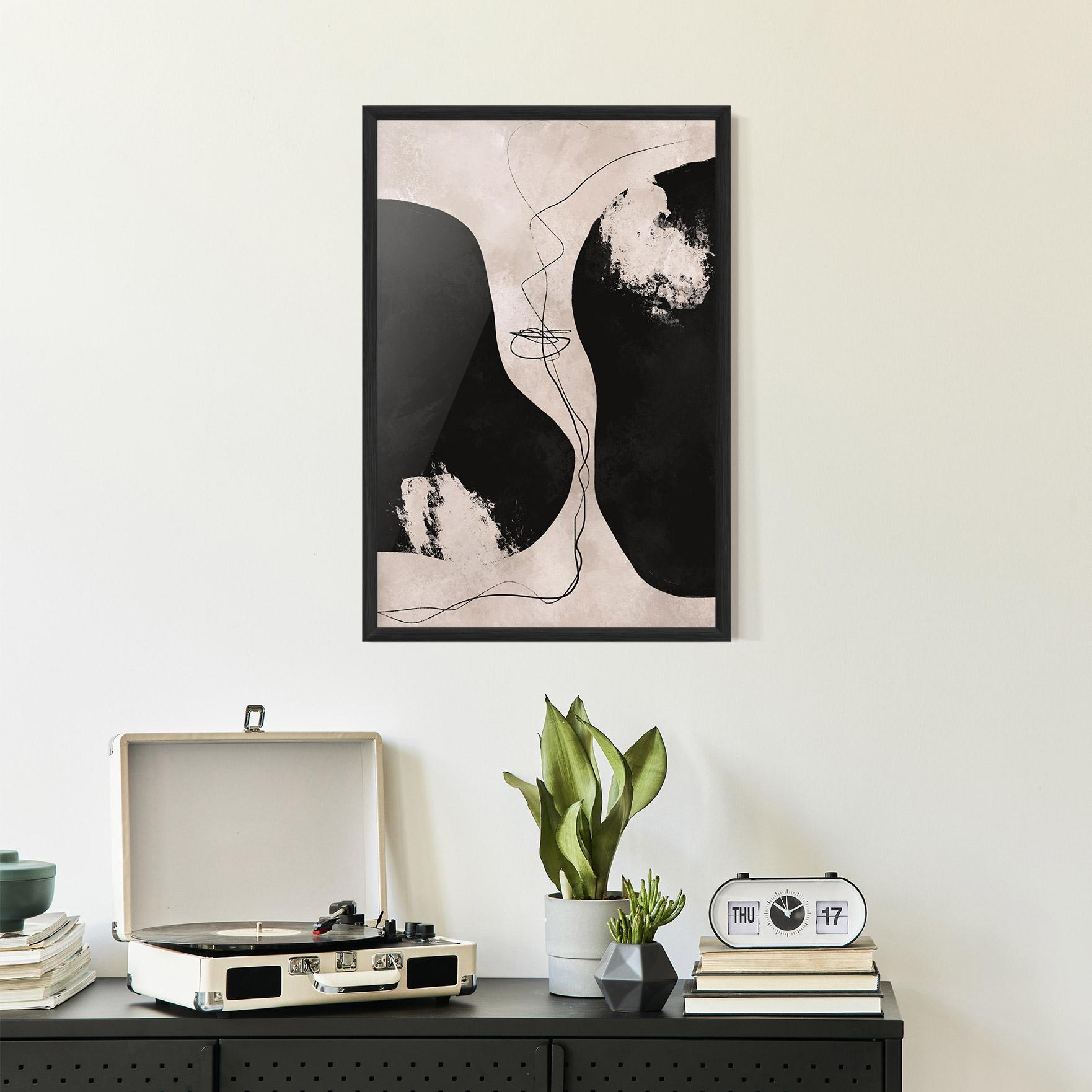 Gerahmte Poster Modern Brushstrokes mockup 2