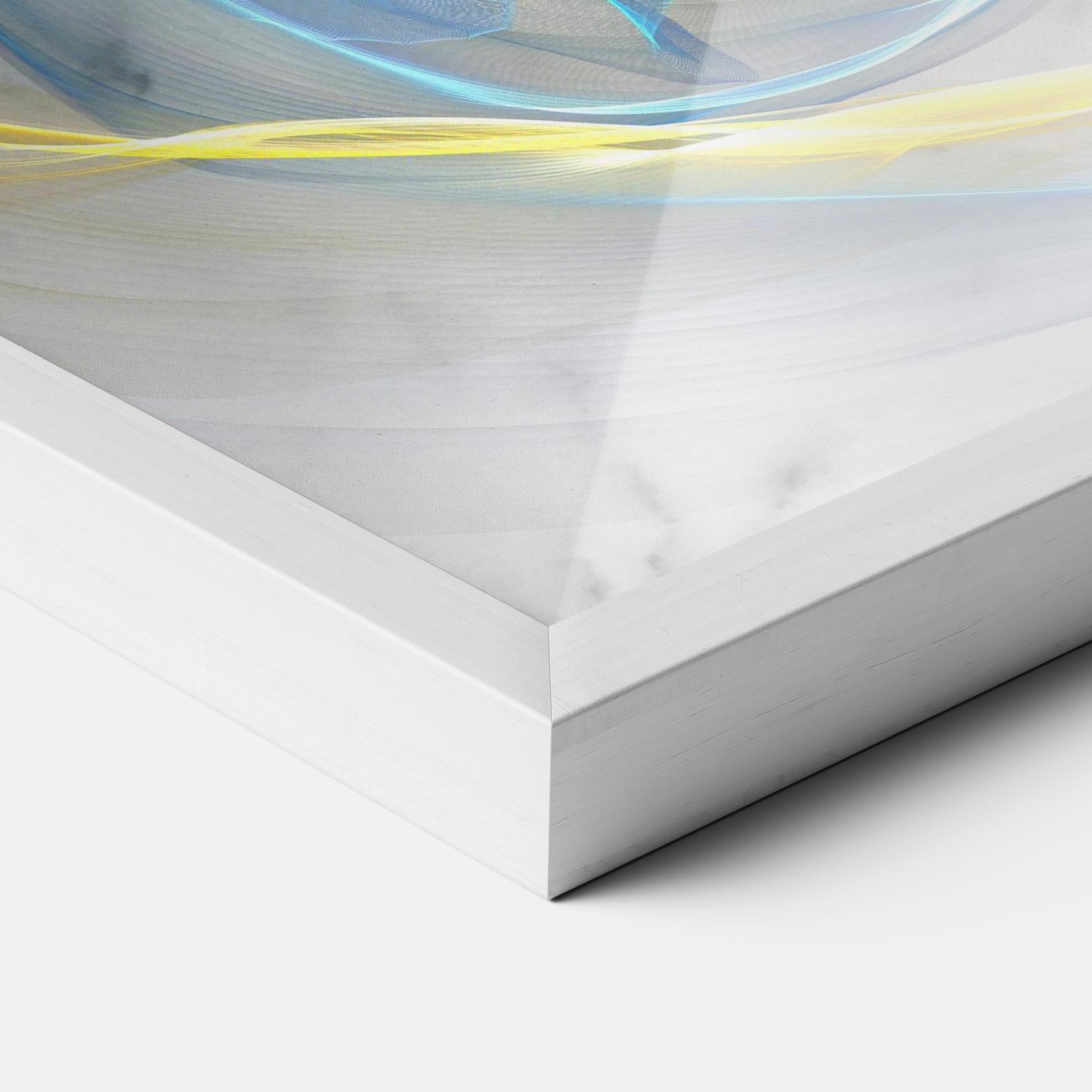 Gerahmte Poster Abstract Golden Landscape 2 mockup 3