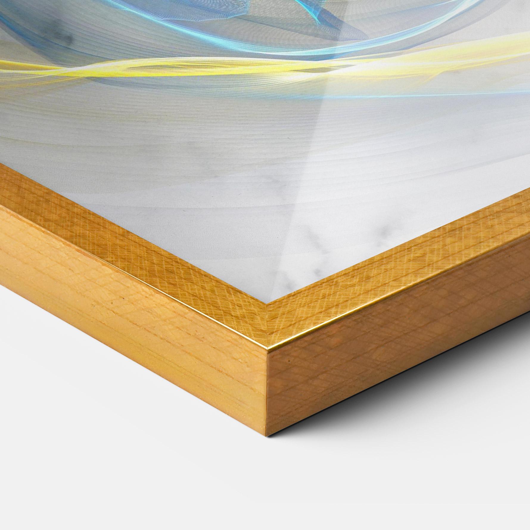 Gerahmte Poster Abstract Golden Landscape 2 mockup 3