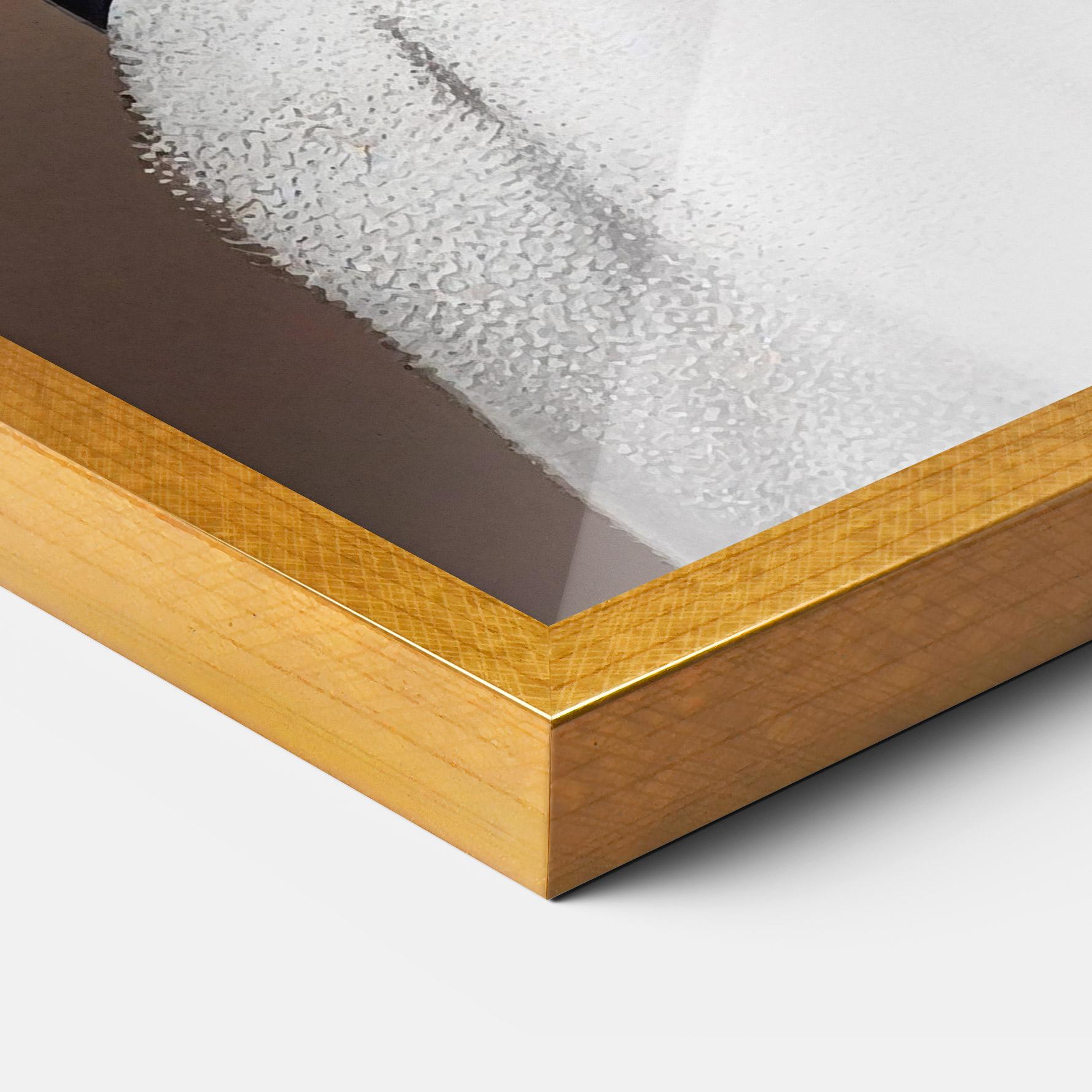 Gerahmte Poster Woman With Gold Lines mockup 3