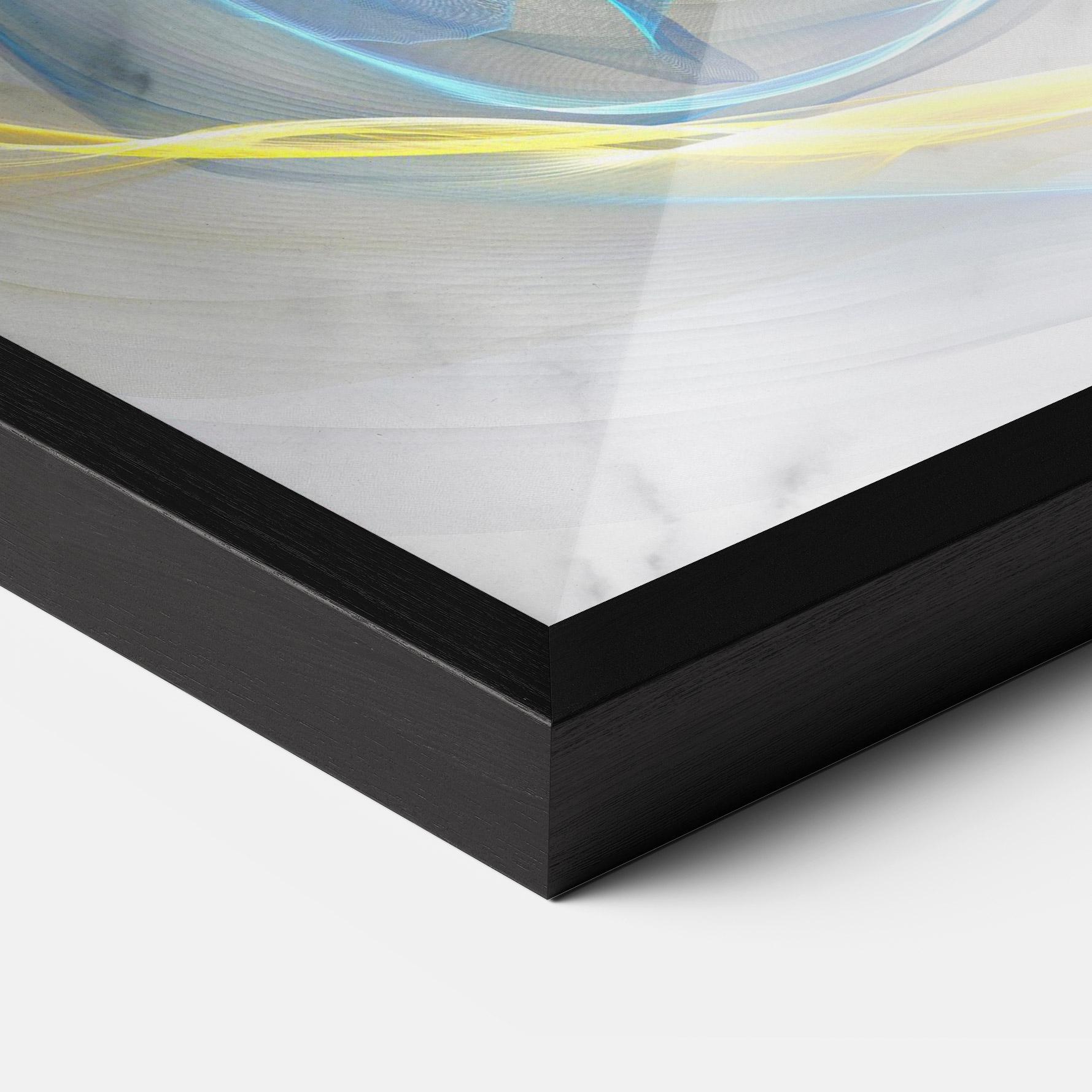 Gerahmte Poster Abstract Golden Landscape 2 mockup 3