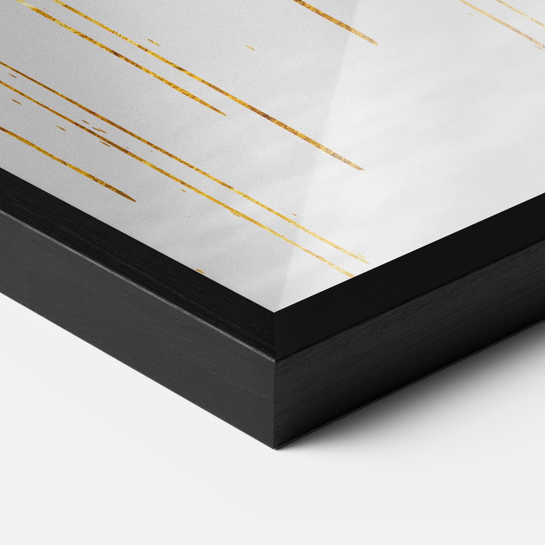 Gerahmte Poster Abstract Golden Landscape 3 mockup 3