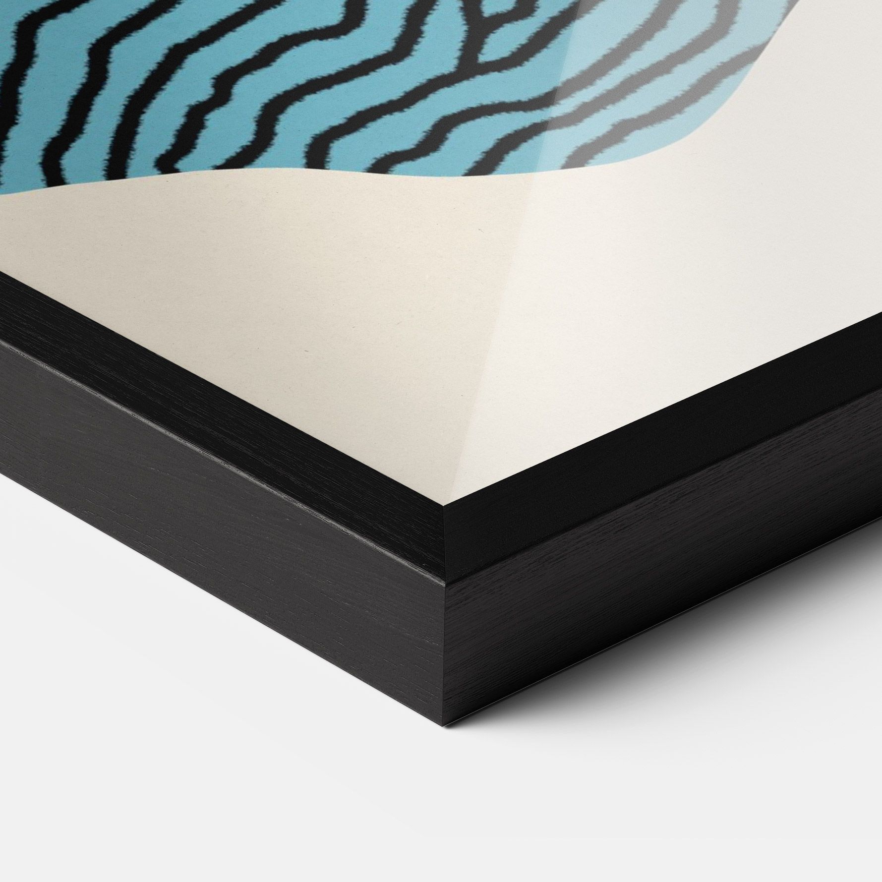 Abstract Lines On Blue mockup 3