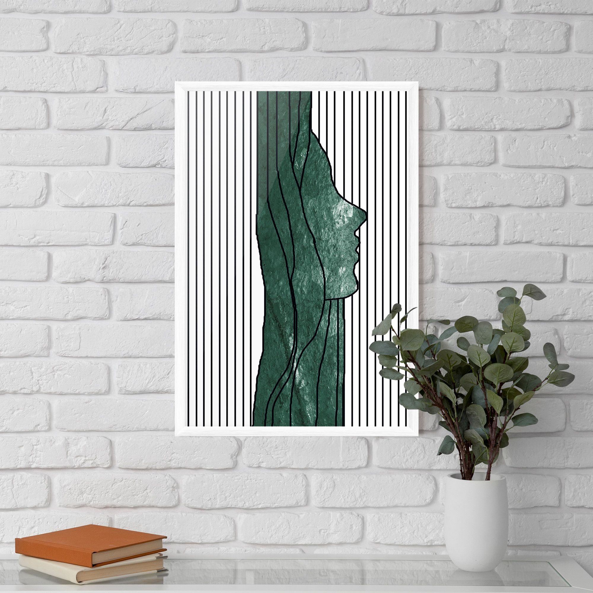 Abstract Green Face mockup 5