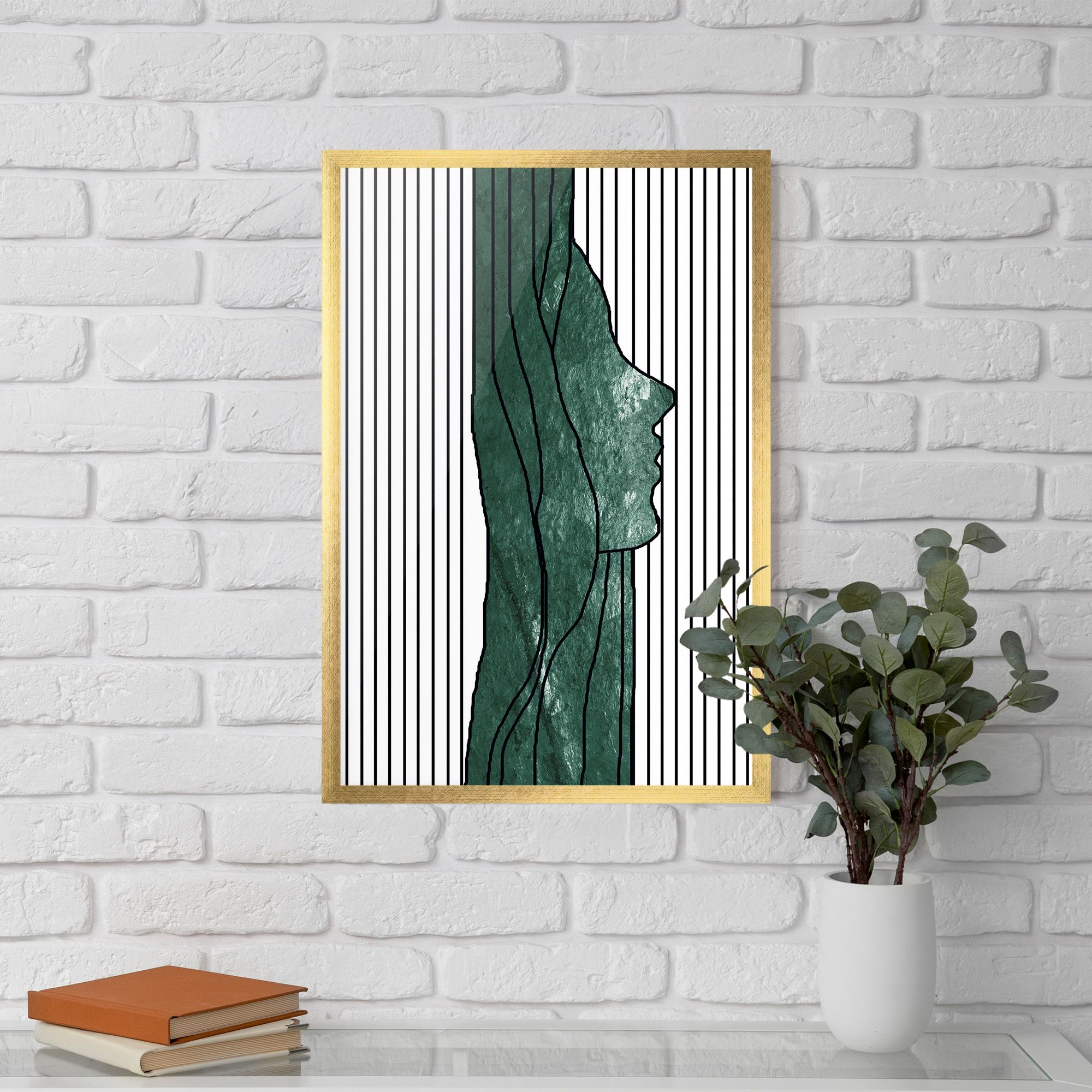 Abstract Green Face mockup 5