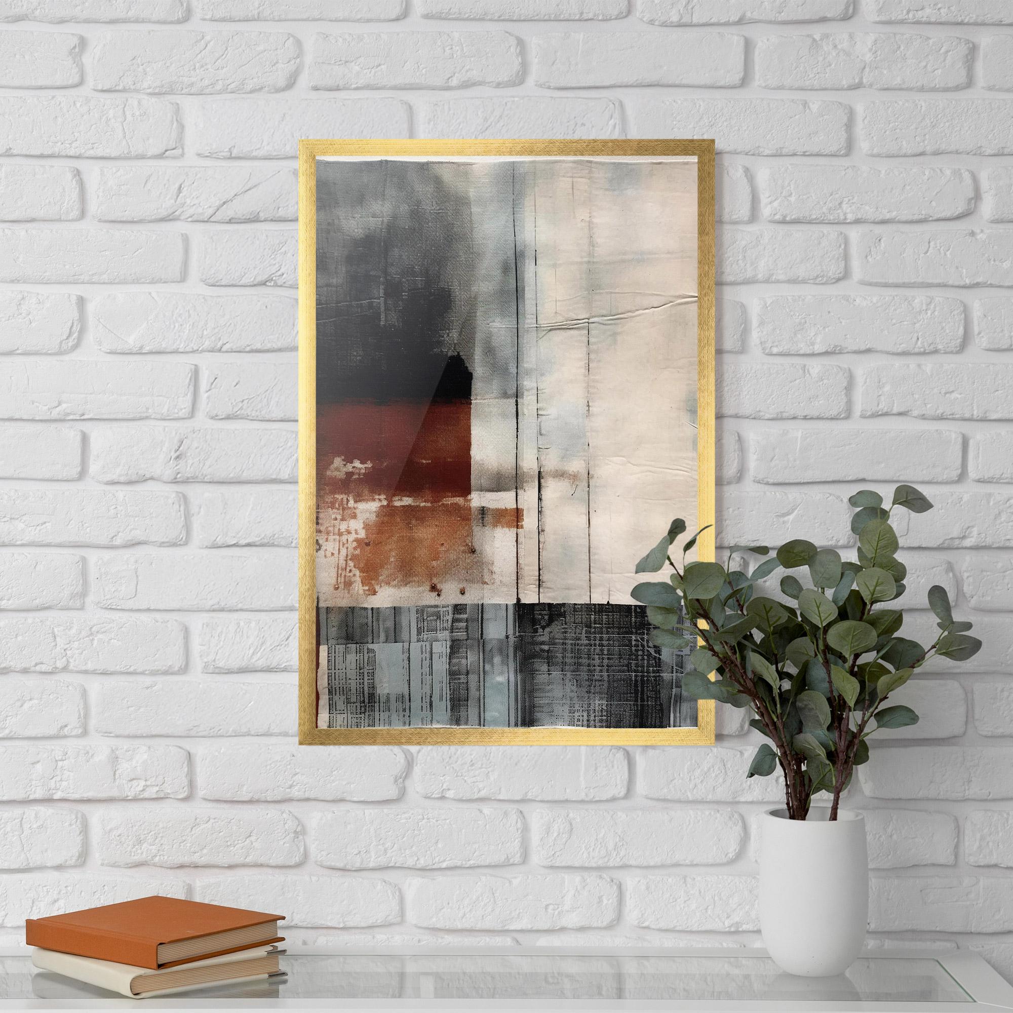 Gerahmte Poster Abstract Painting mockup 5