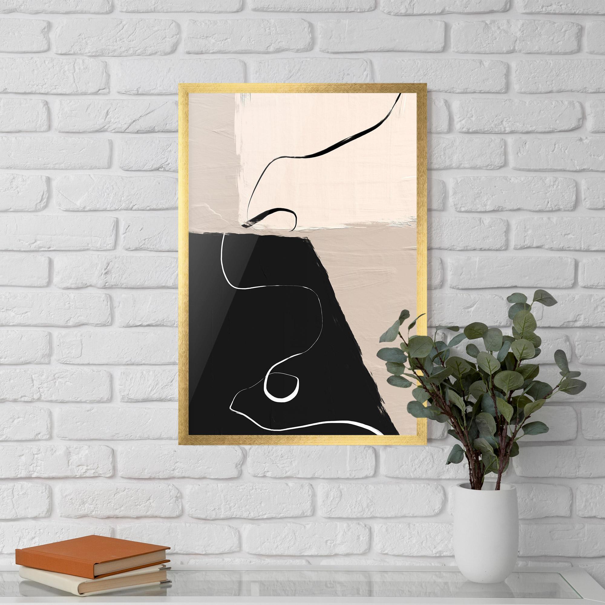 Gerahmte Poster Black Brushstrokes mockup 5