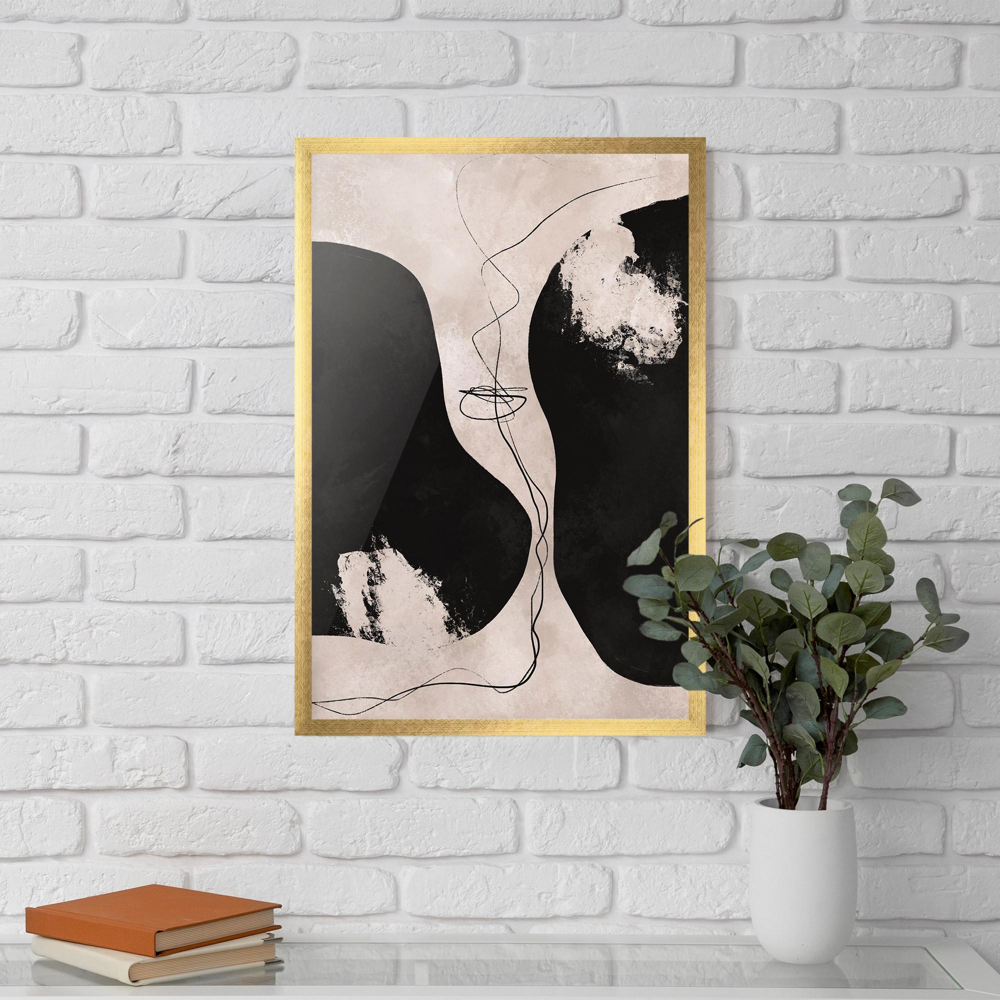 Gerahmte Poster Modern Brushstrokes mockup 5