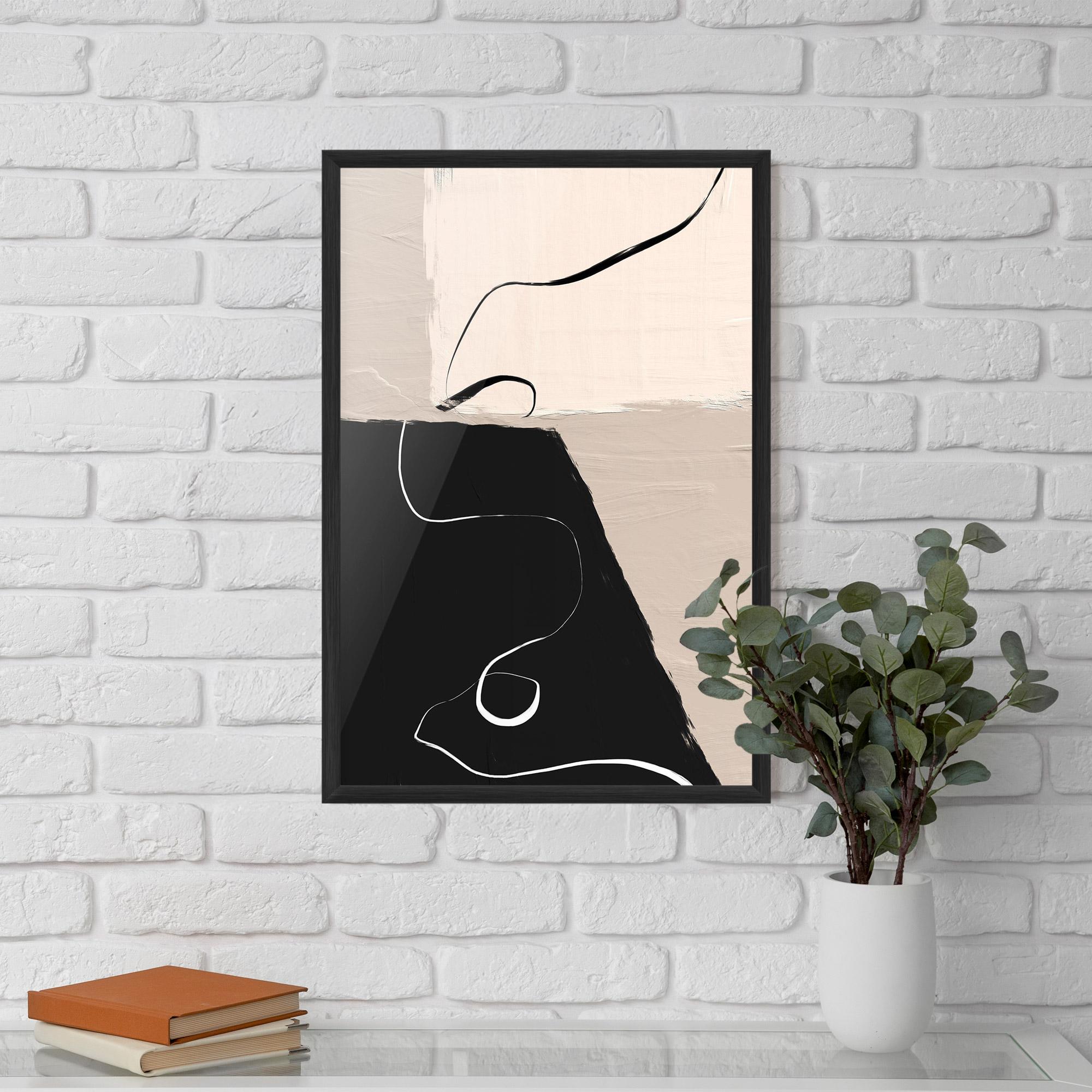 Gerahmte Poster Black Brushstrokes mockup 5