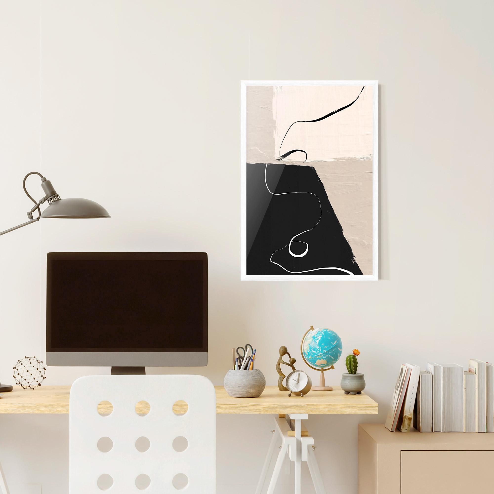 Gerahmte Poster Black Brushstrokes mockup 6
