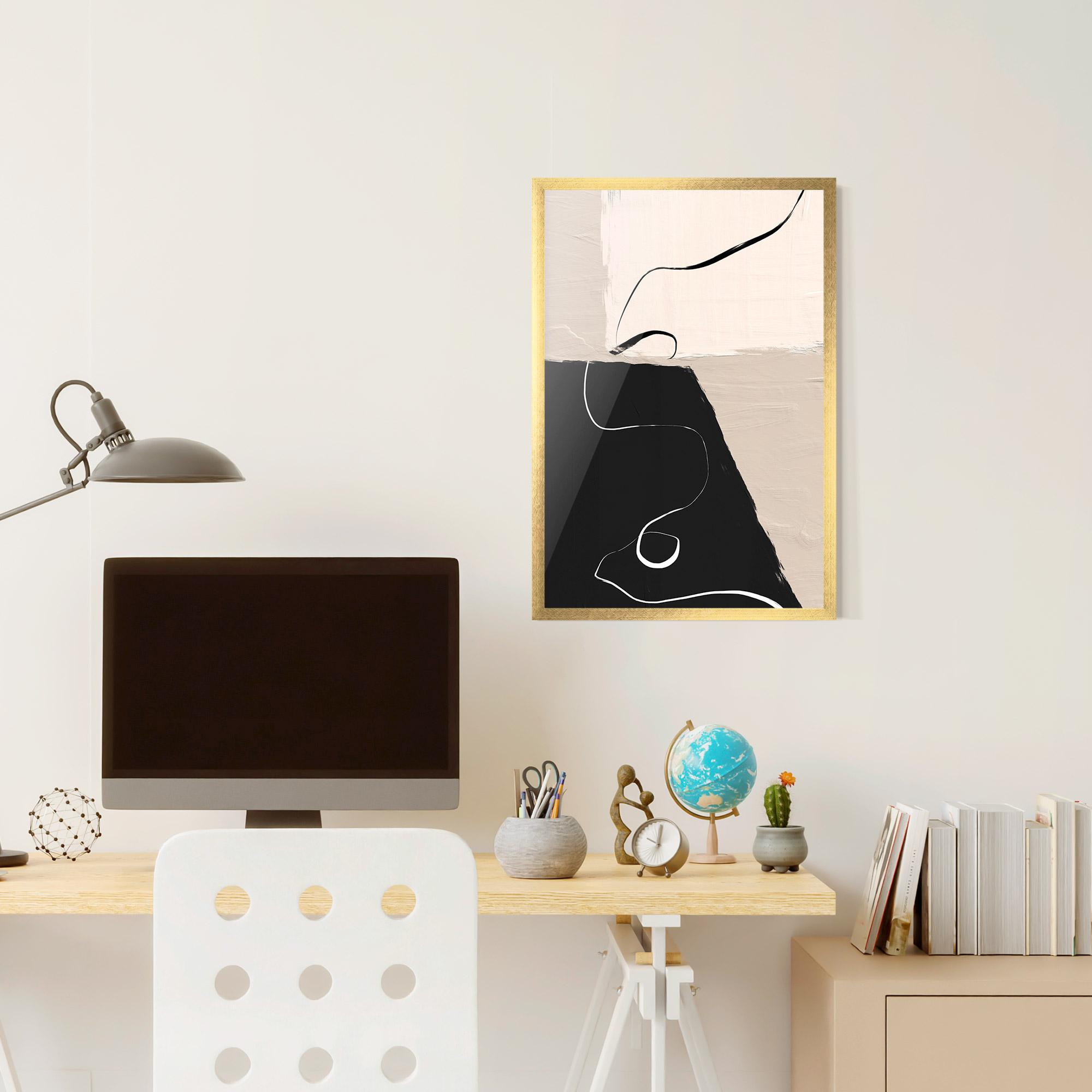 Gerahmte Poster Black Brushstrokes mockup 6