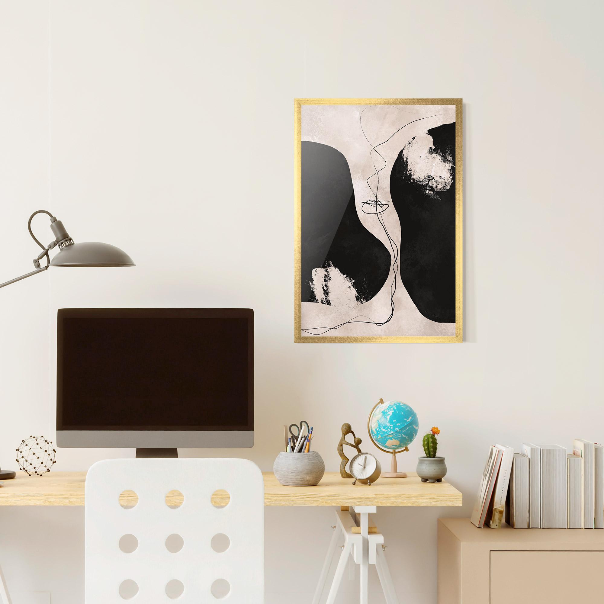 Gerahmte Poster Modern Brushstrokes mockup 6