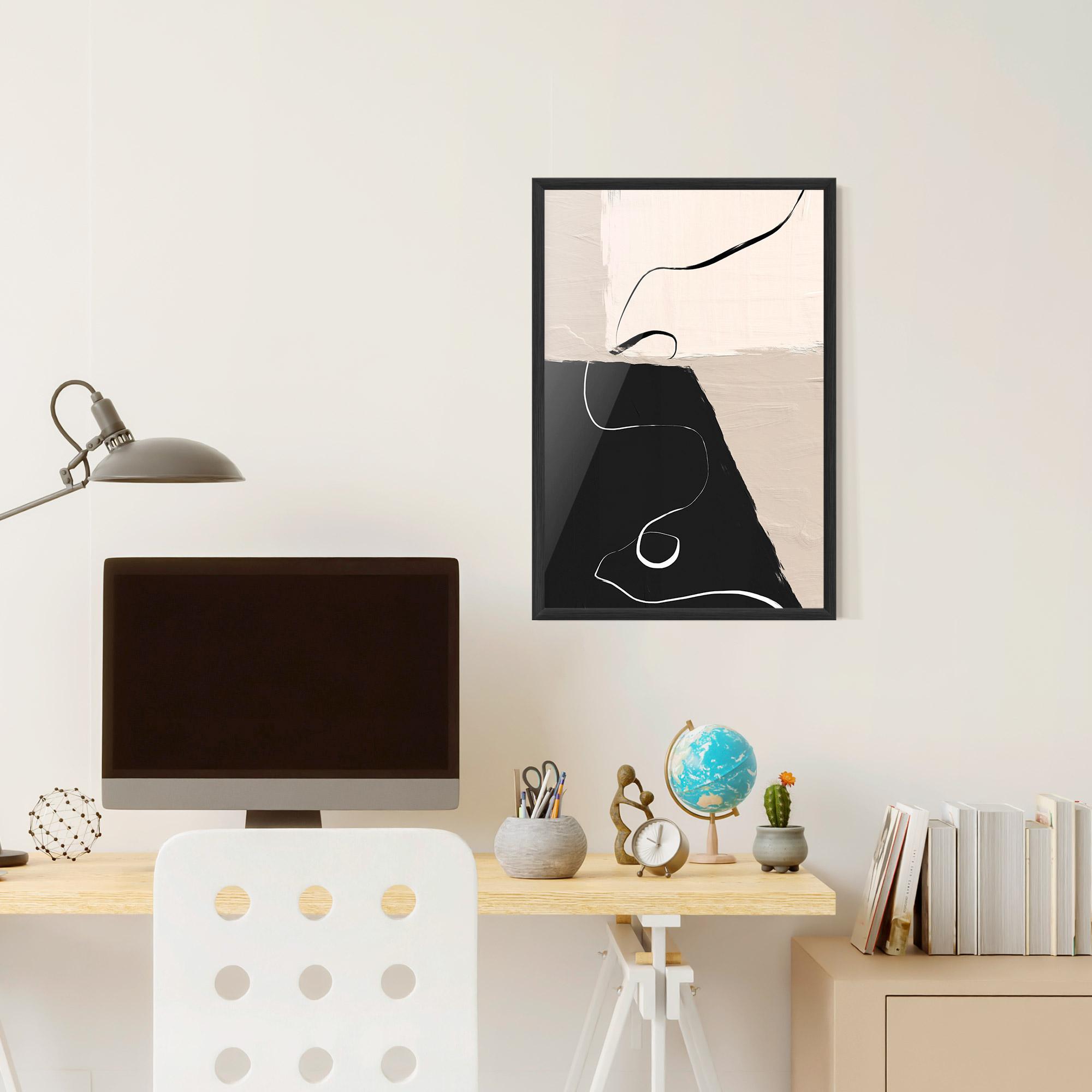 Gerahmte Poster Black Brushstrokes mockup 6